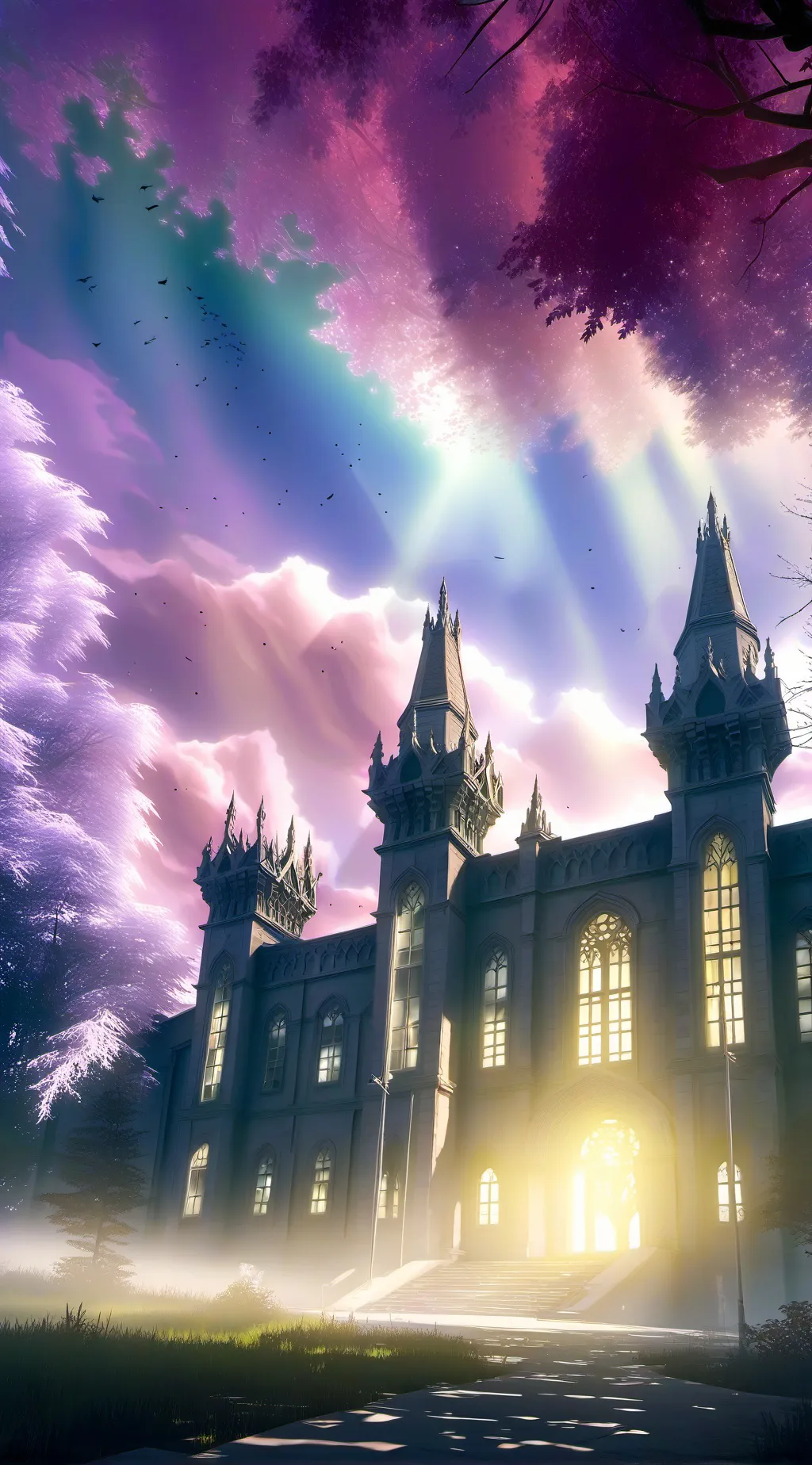 ai character: college dorms background