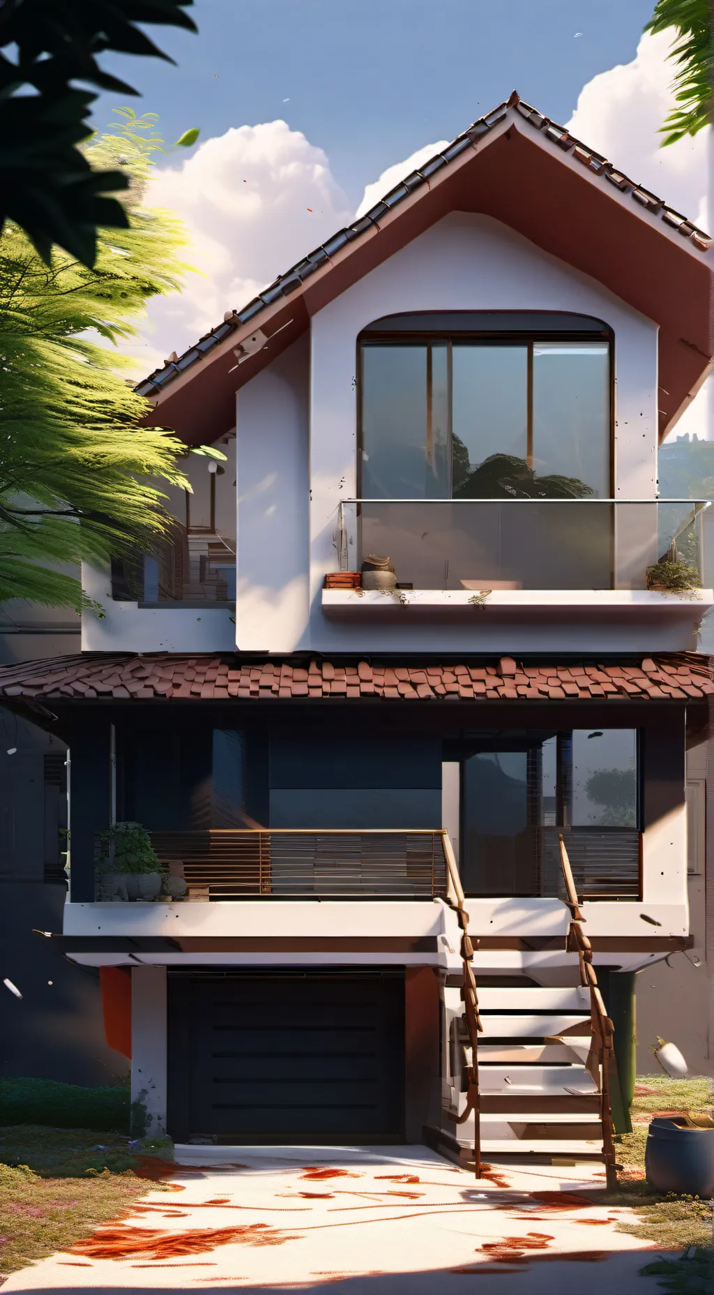 ai character: Build a mansion background