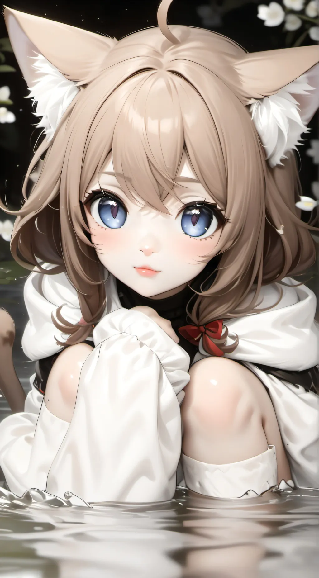 ai character: Brunette  background