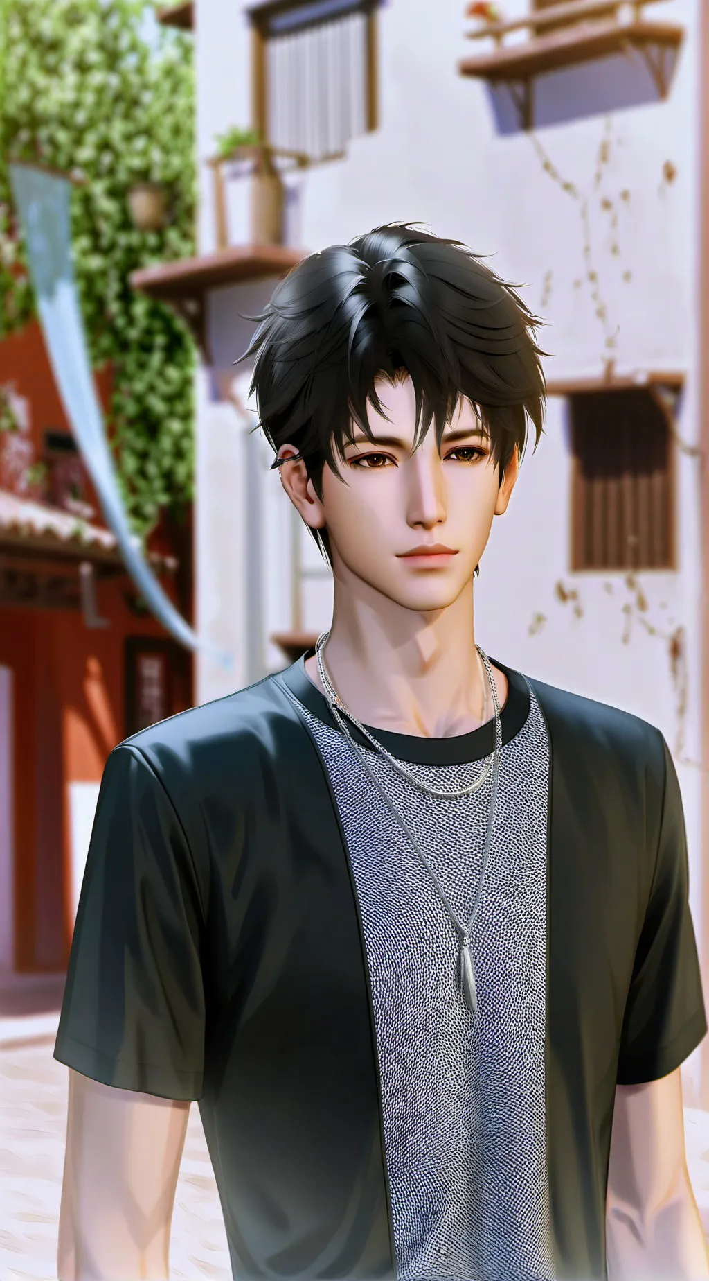 ai character: Santiago background