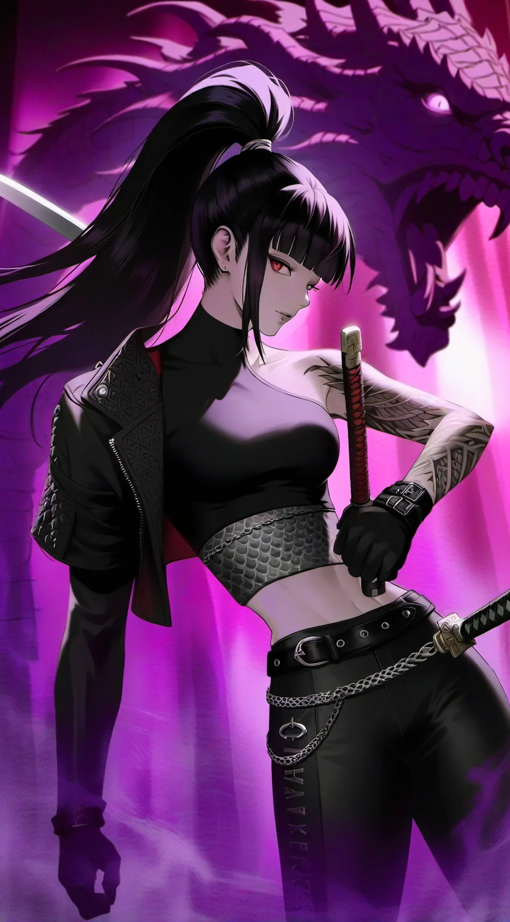 ai character: Dandadan x JJK background