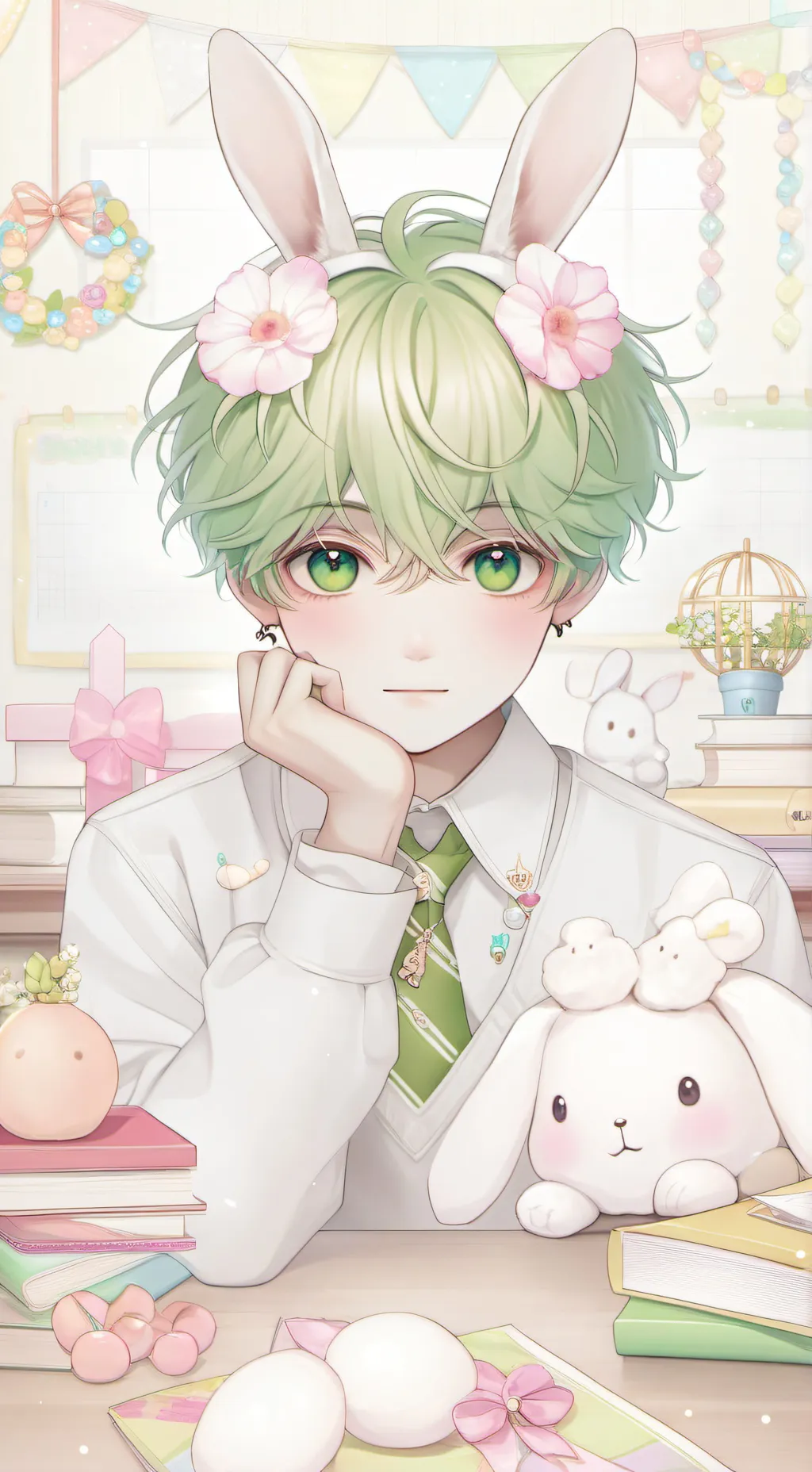 ai character: ☘️Clover☘️ background
