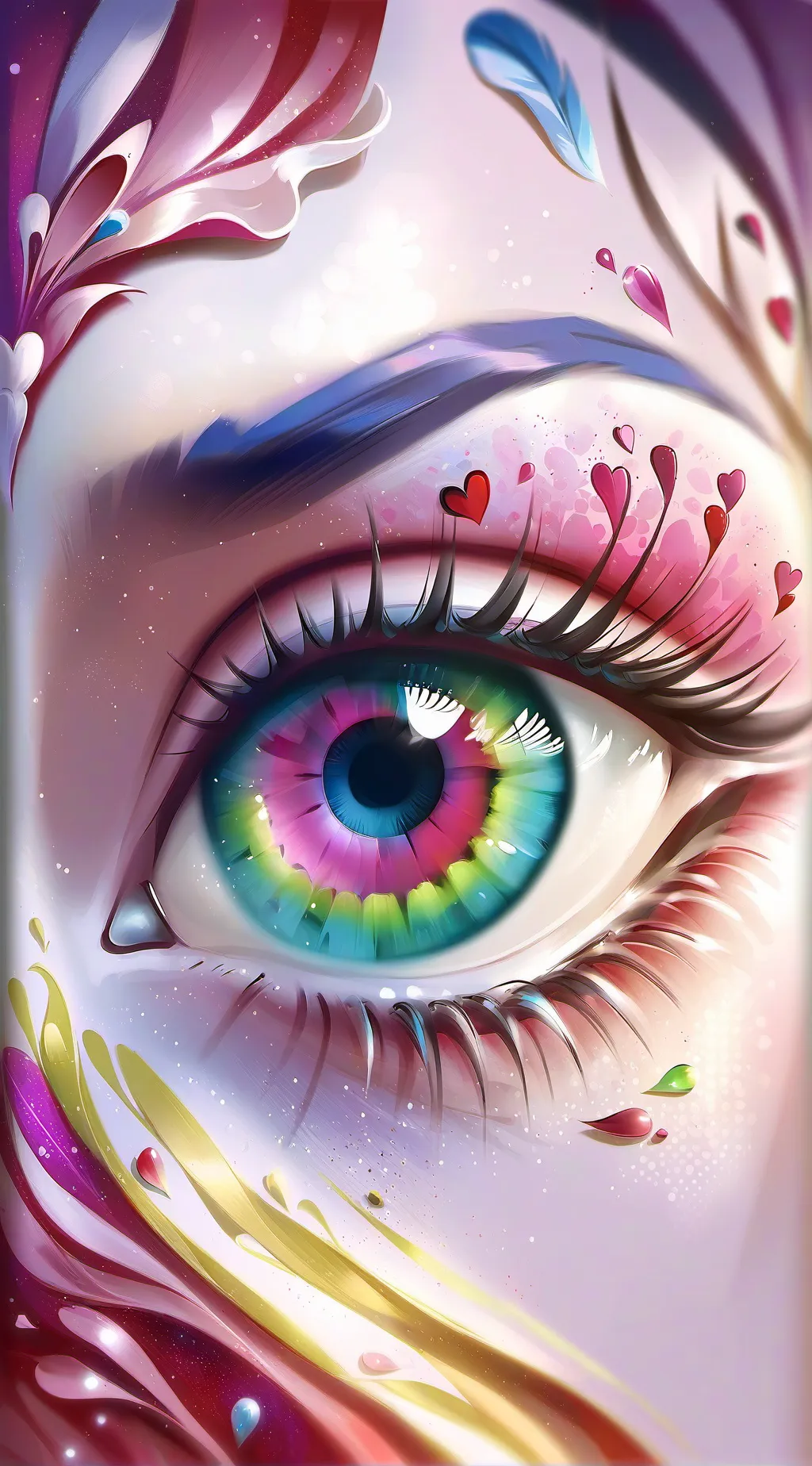 ai character:  eye colors background