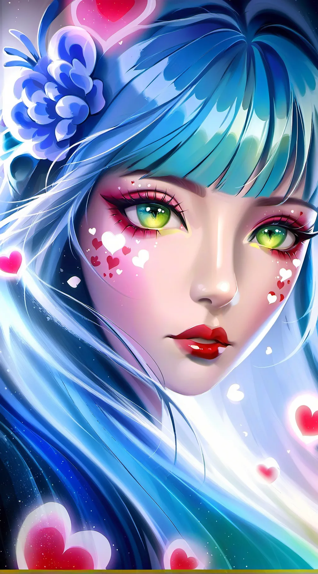 ai character: bluey background