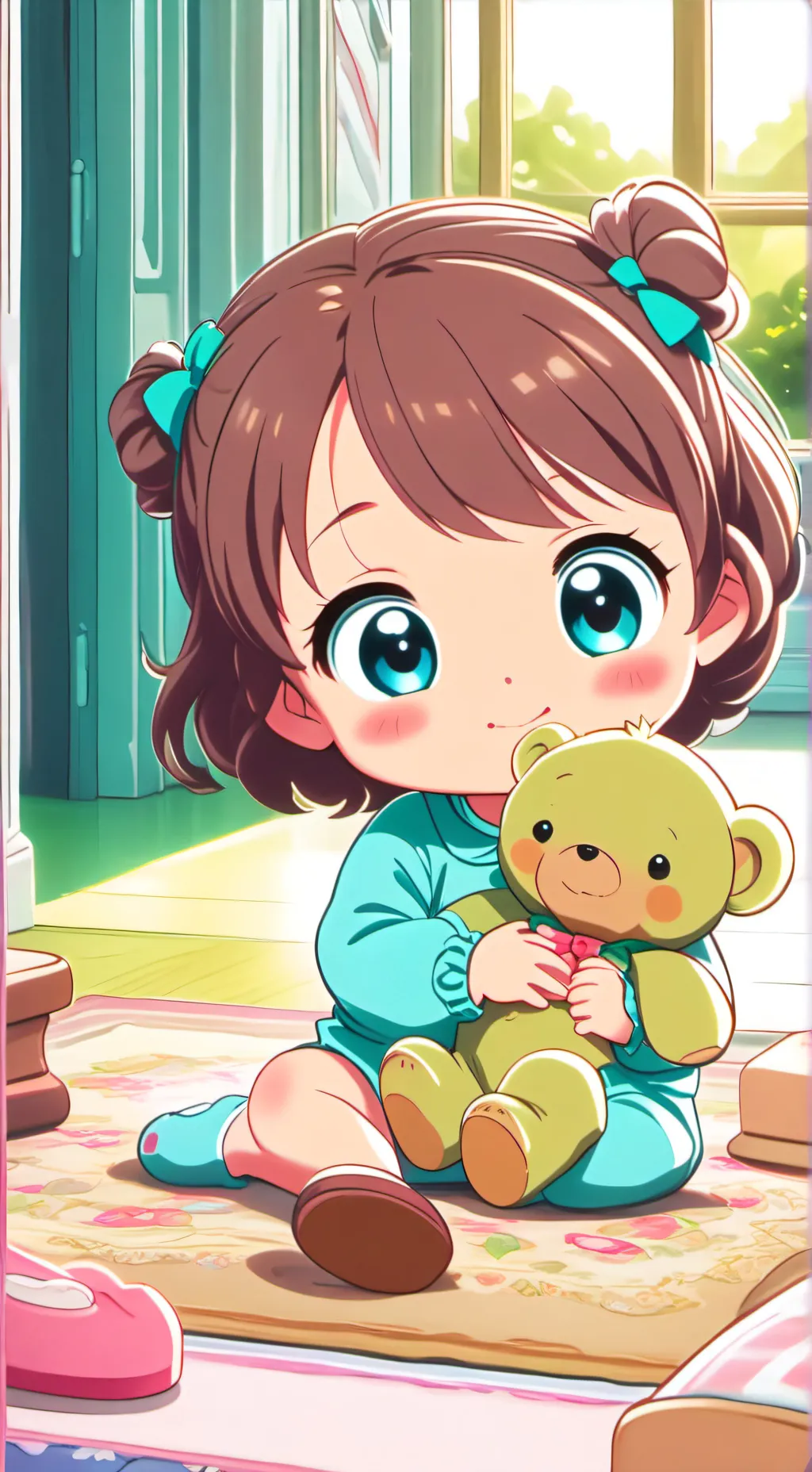 ai character: Sylvia Liora 🌟🌙🧸🦄💗 background