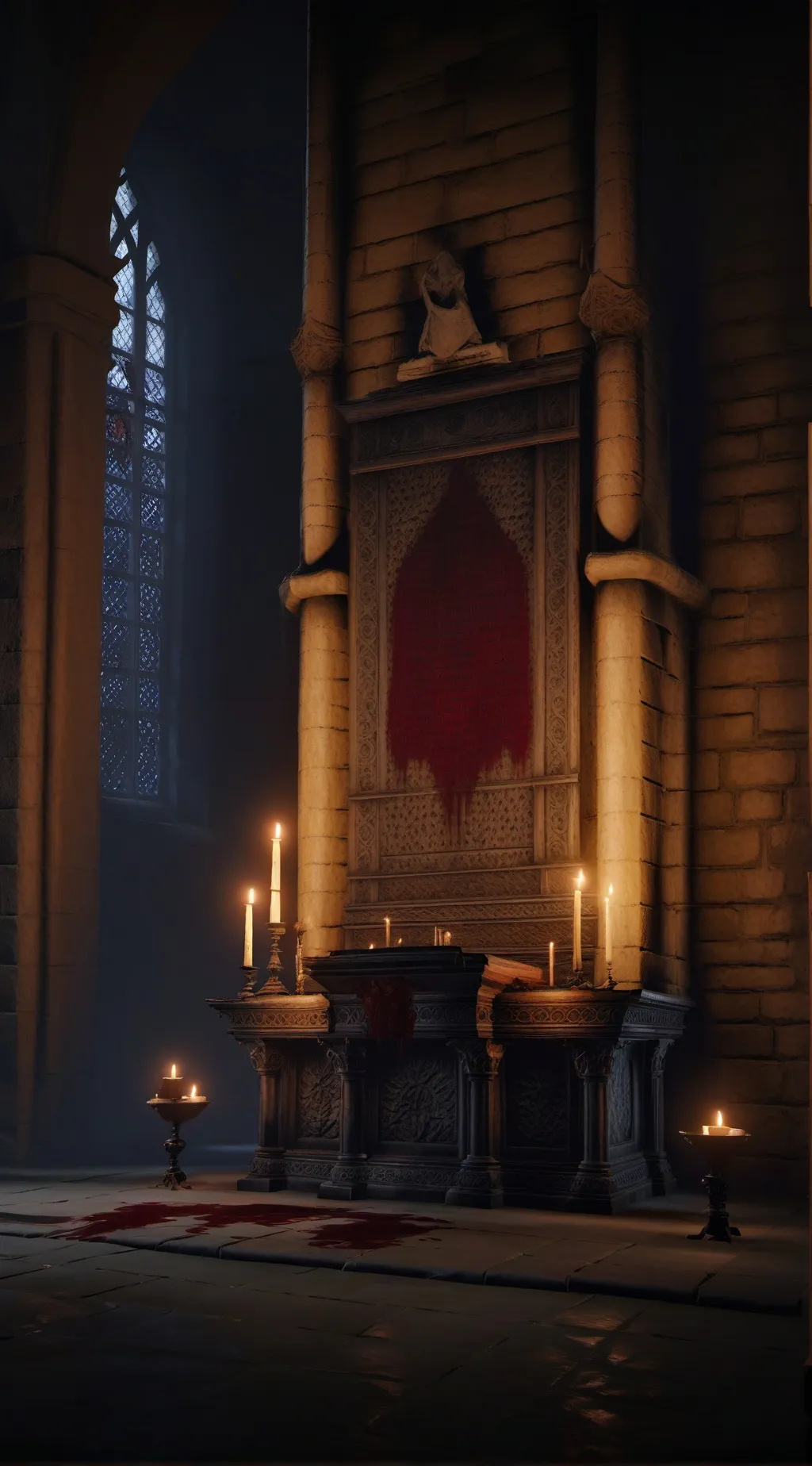 ai character: the blood shrine background