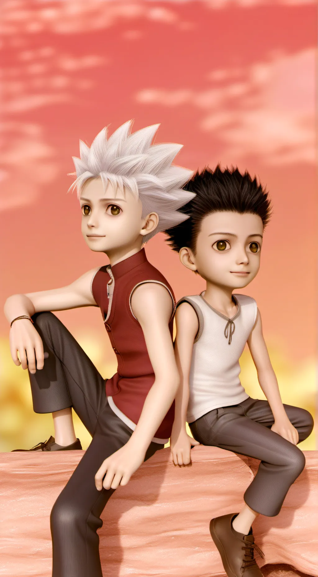 ai character: Killua vs Illumi background