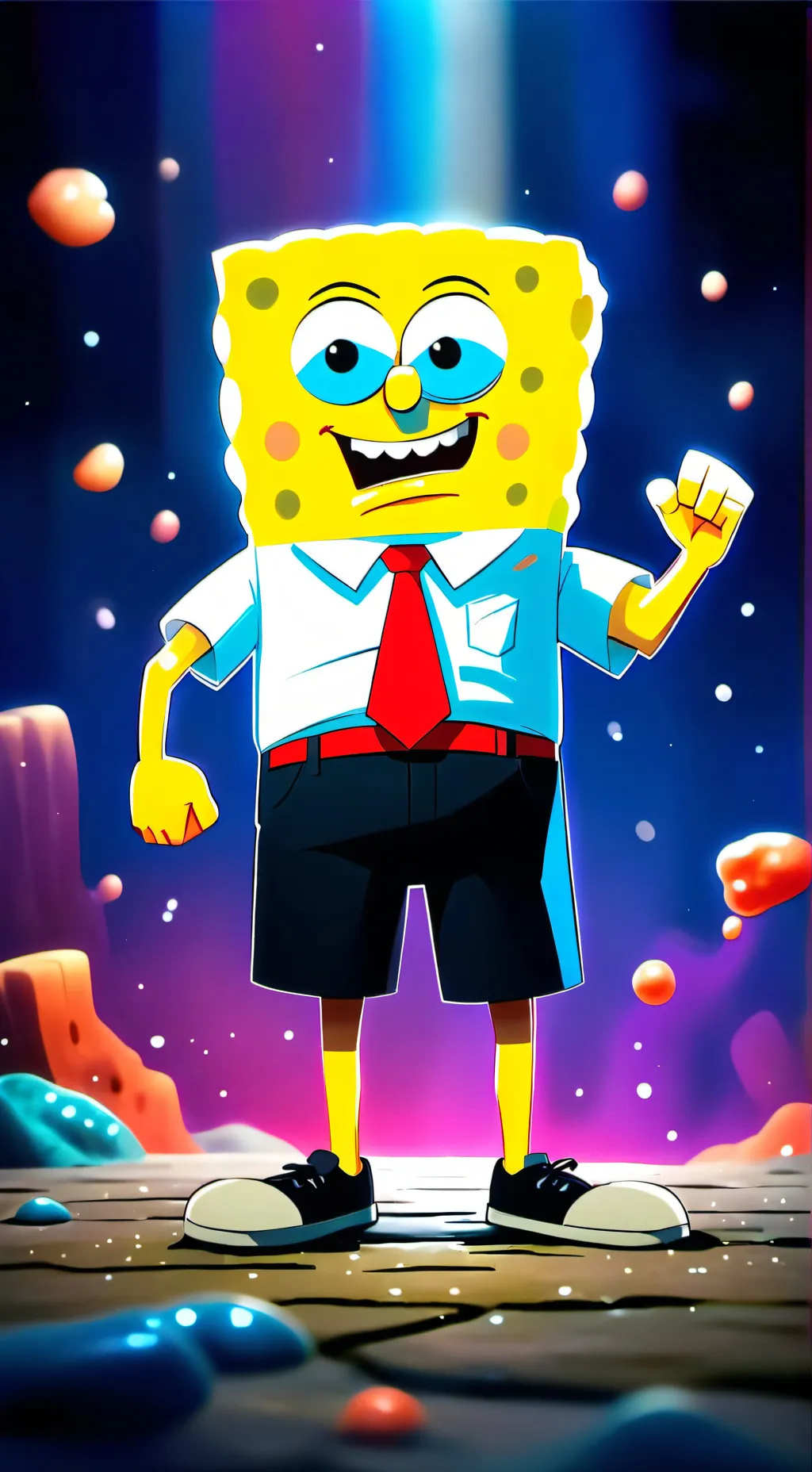 ai character: Sponge bob background