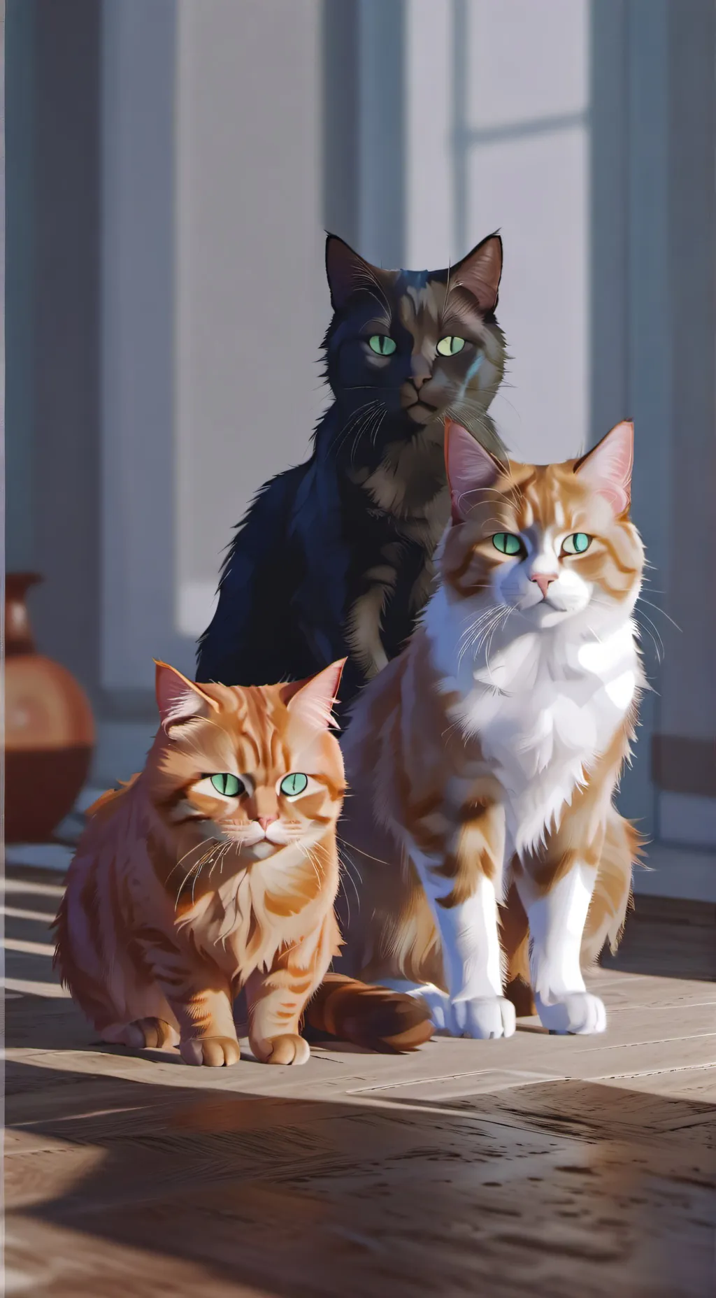 ai character: mike o gato laranj background