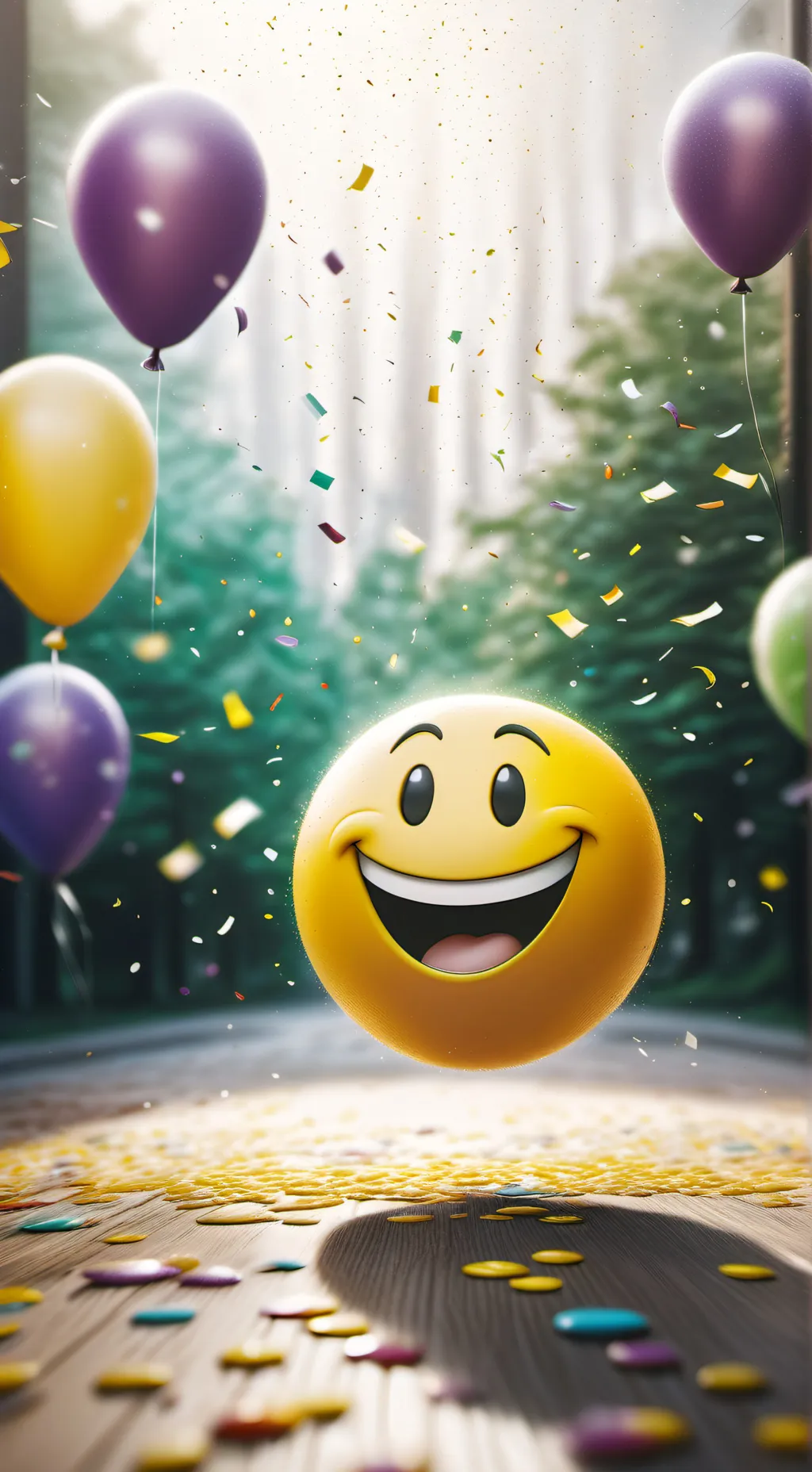 ai character: Smiles emoji  background