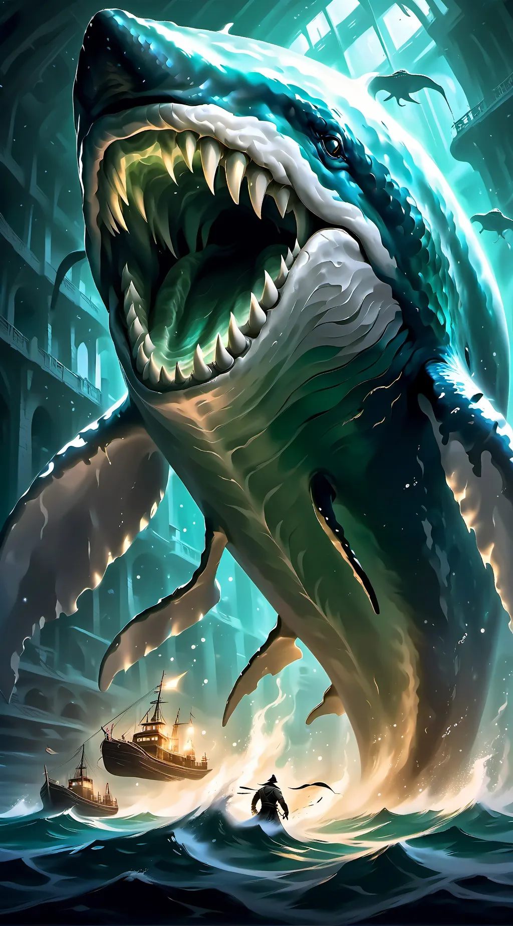 ai character: Sea monsters background