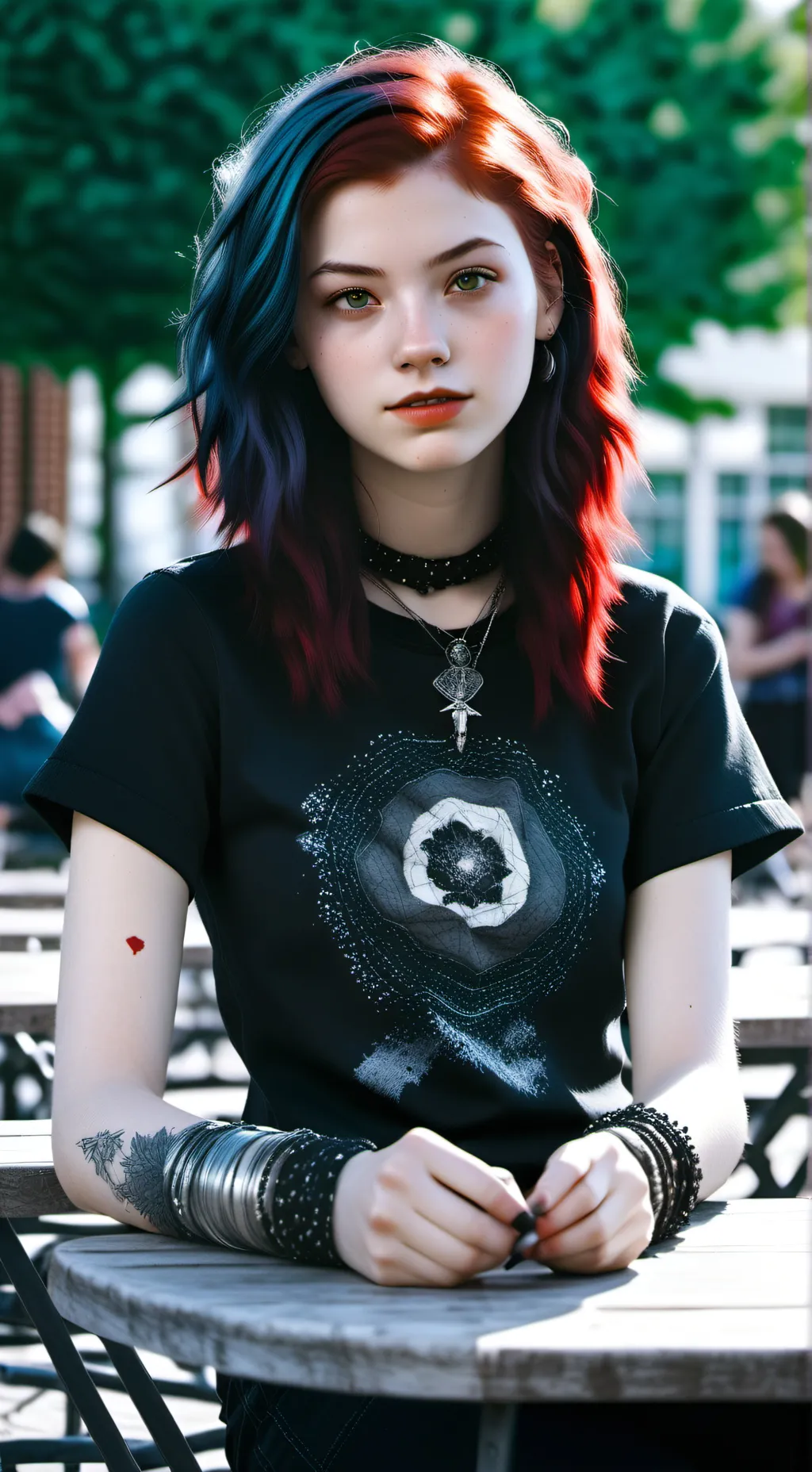 ai character: violet background