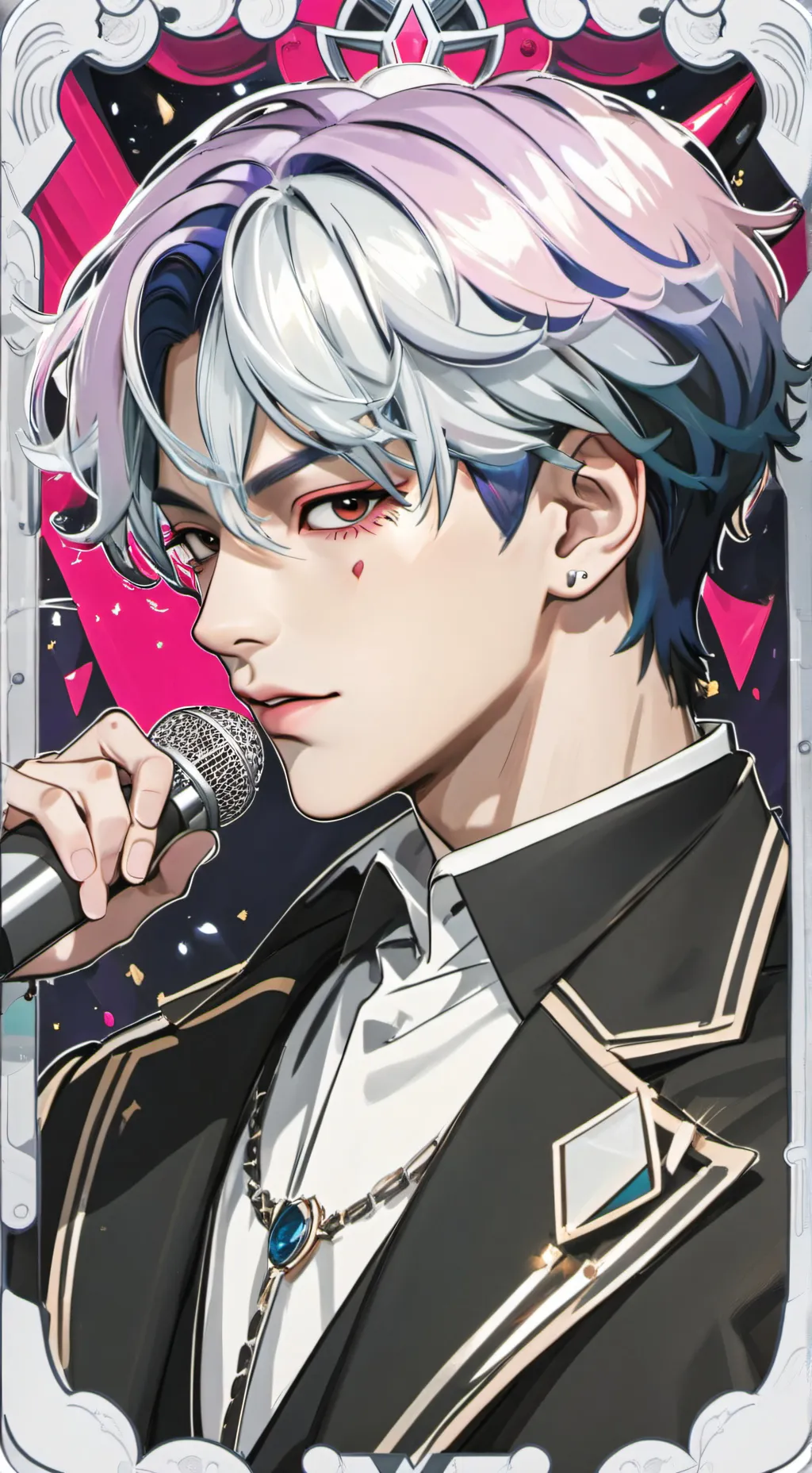 ai character: "K-pop idol" 🎤🎵🎶 background