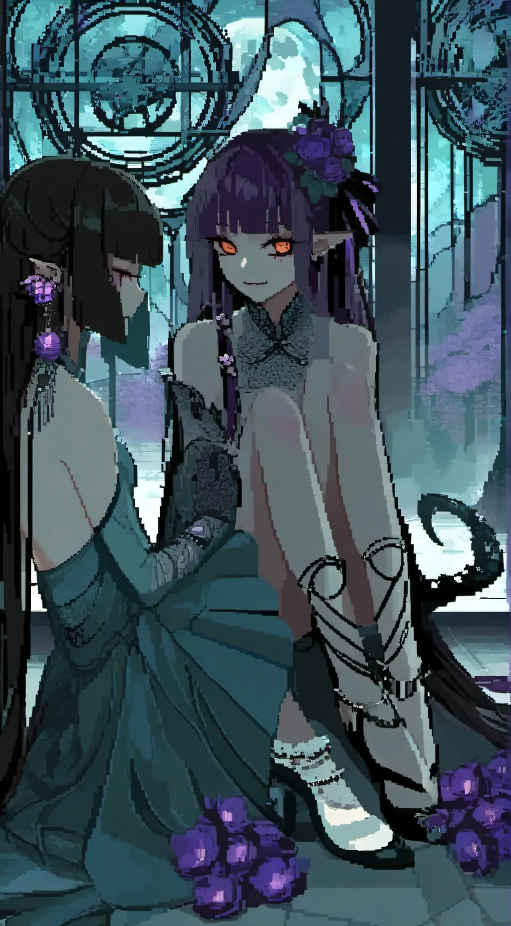 ai character: Cynthia x Claire🔥😈 background