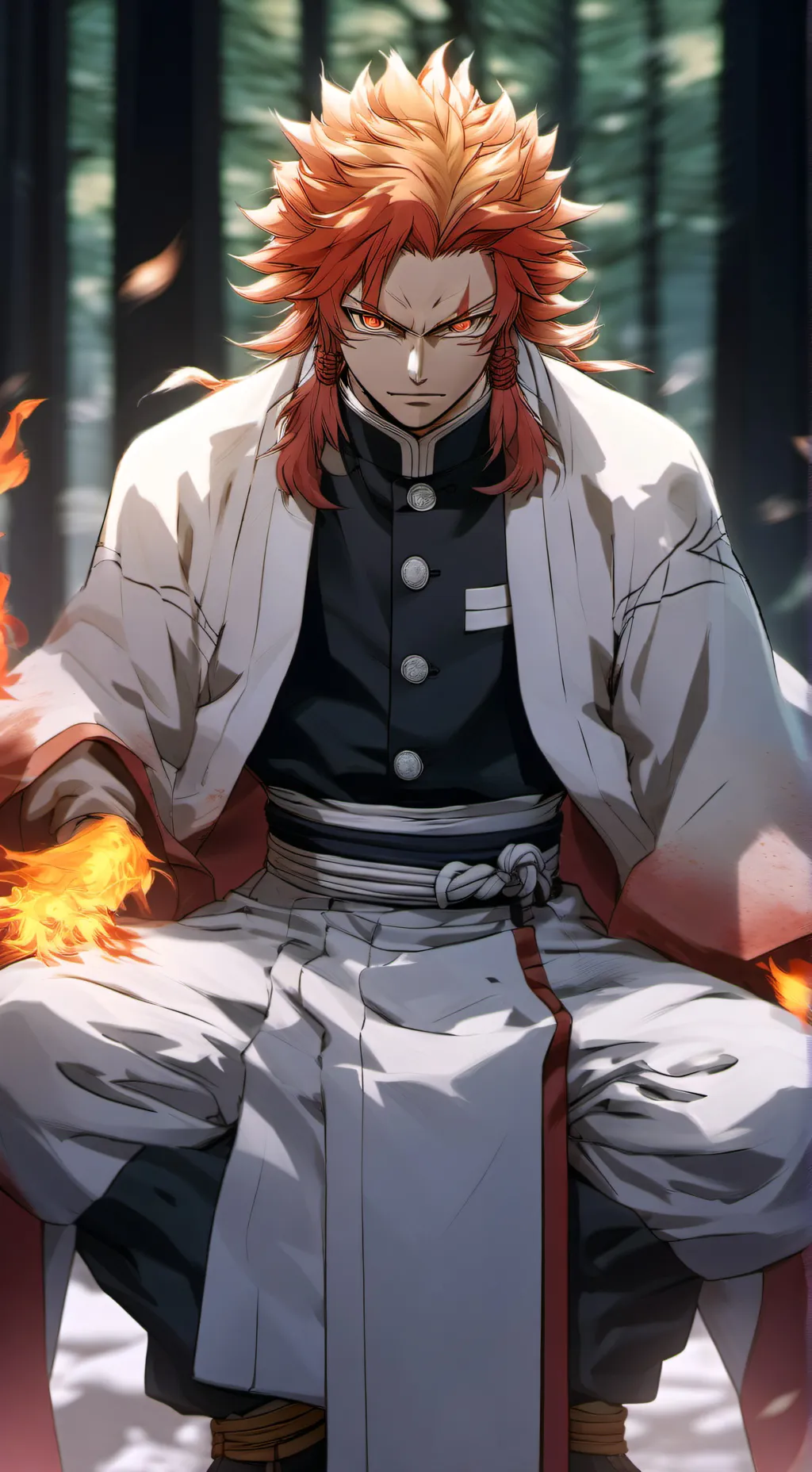 ai character: Rengoku  background