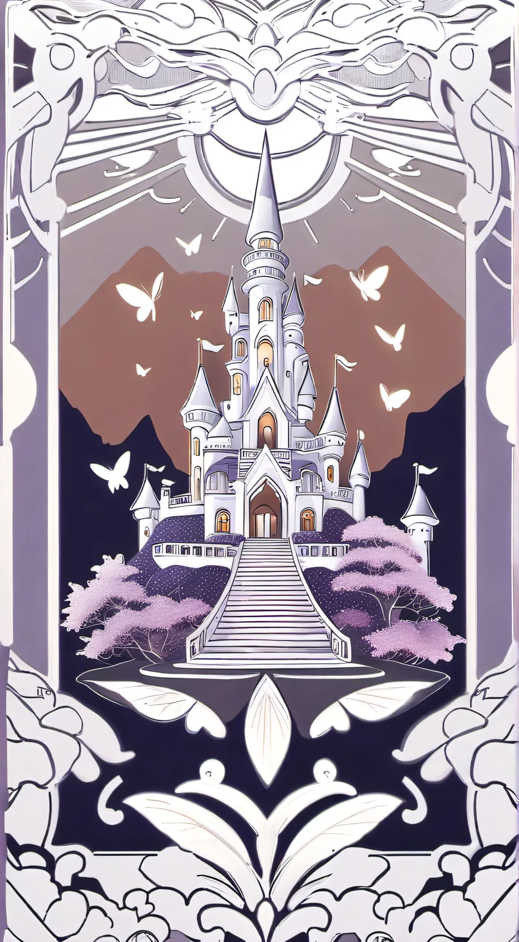 ai character: Butterfly mansion background