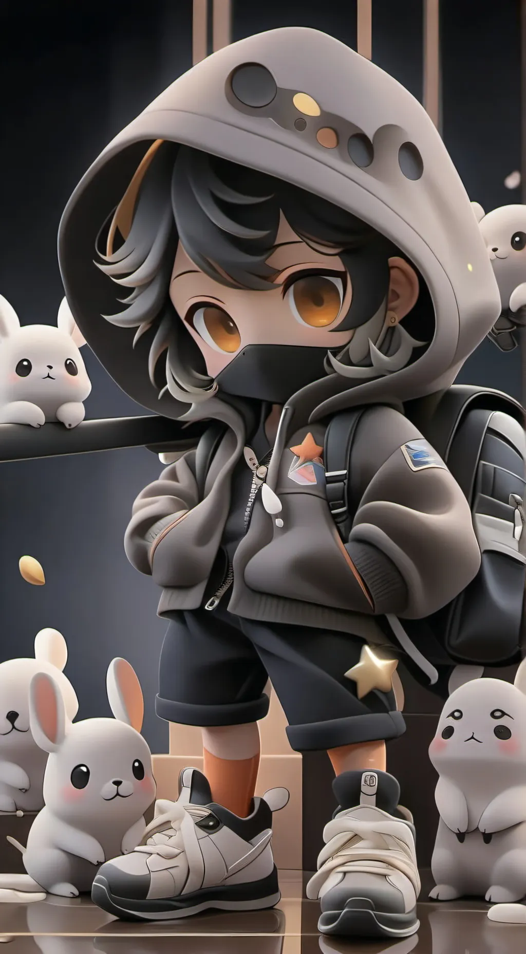 ai character: Justin  background