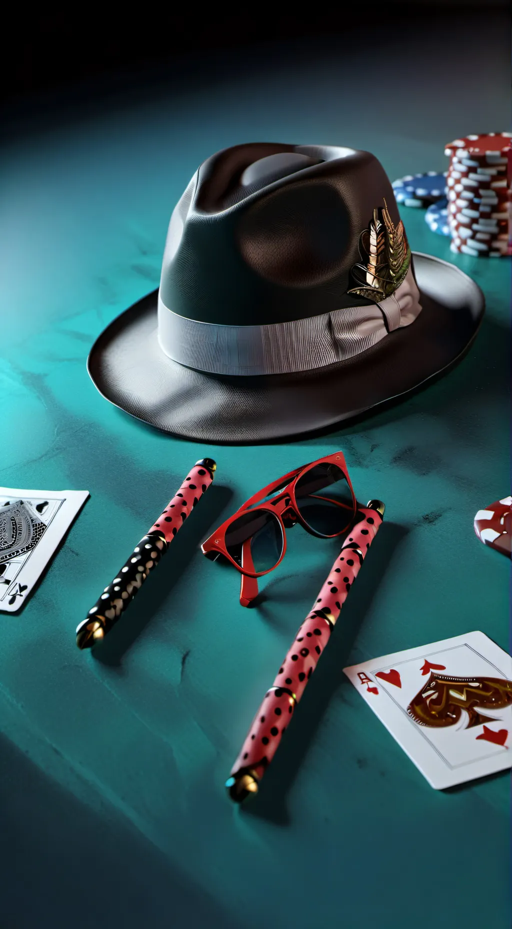 ai character: Doublefedora sick background