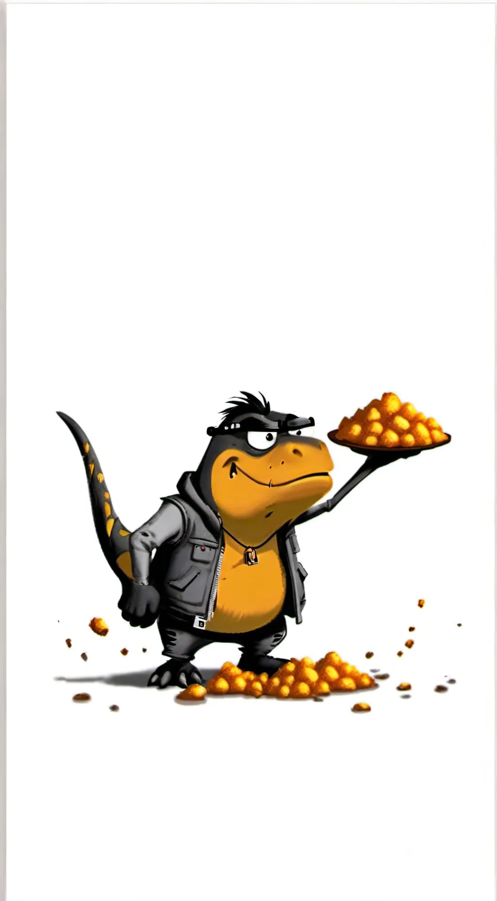 ai character: Nuggie stealer background