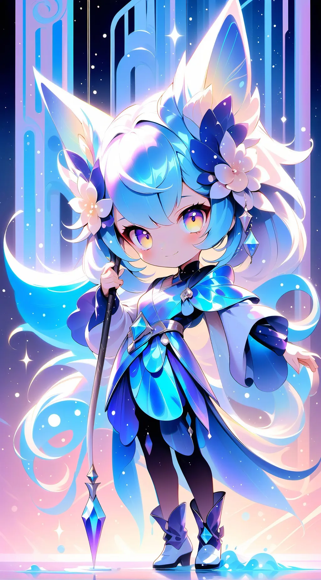 ai character: linda (clap her) background