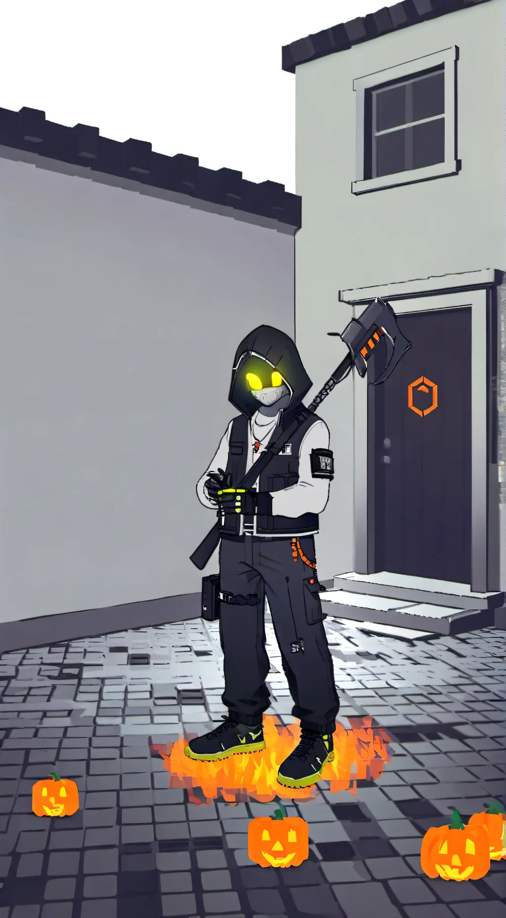 ai character: Un robot normal background