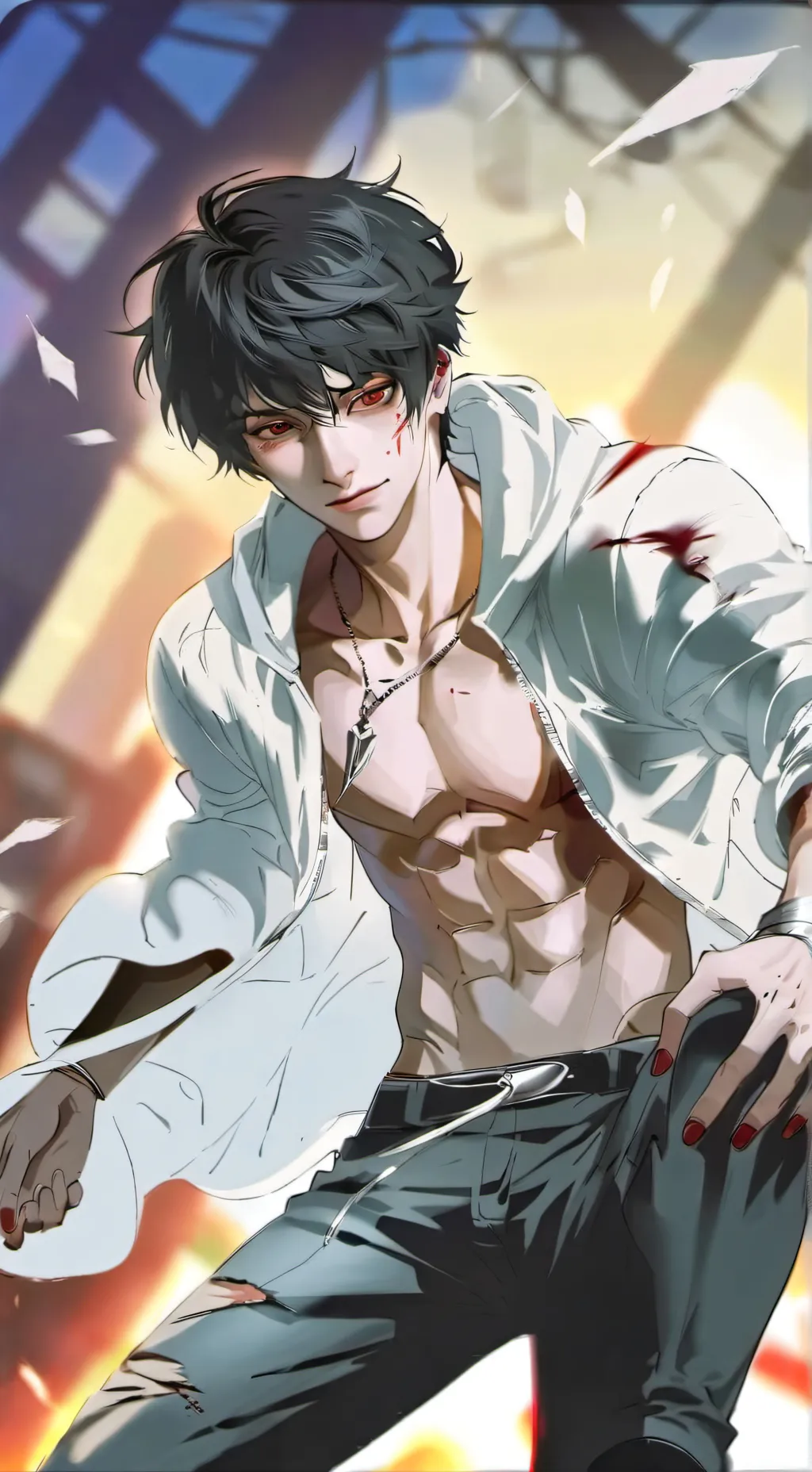 ai character: Crimson Woods background