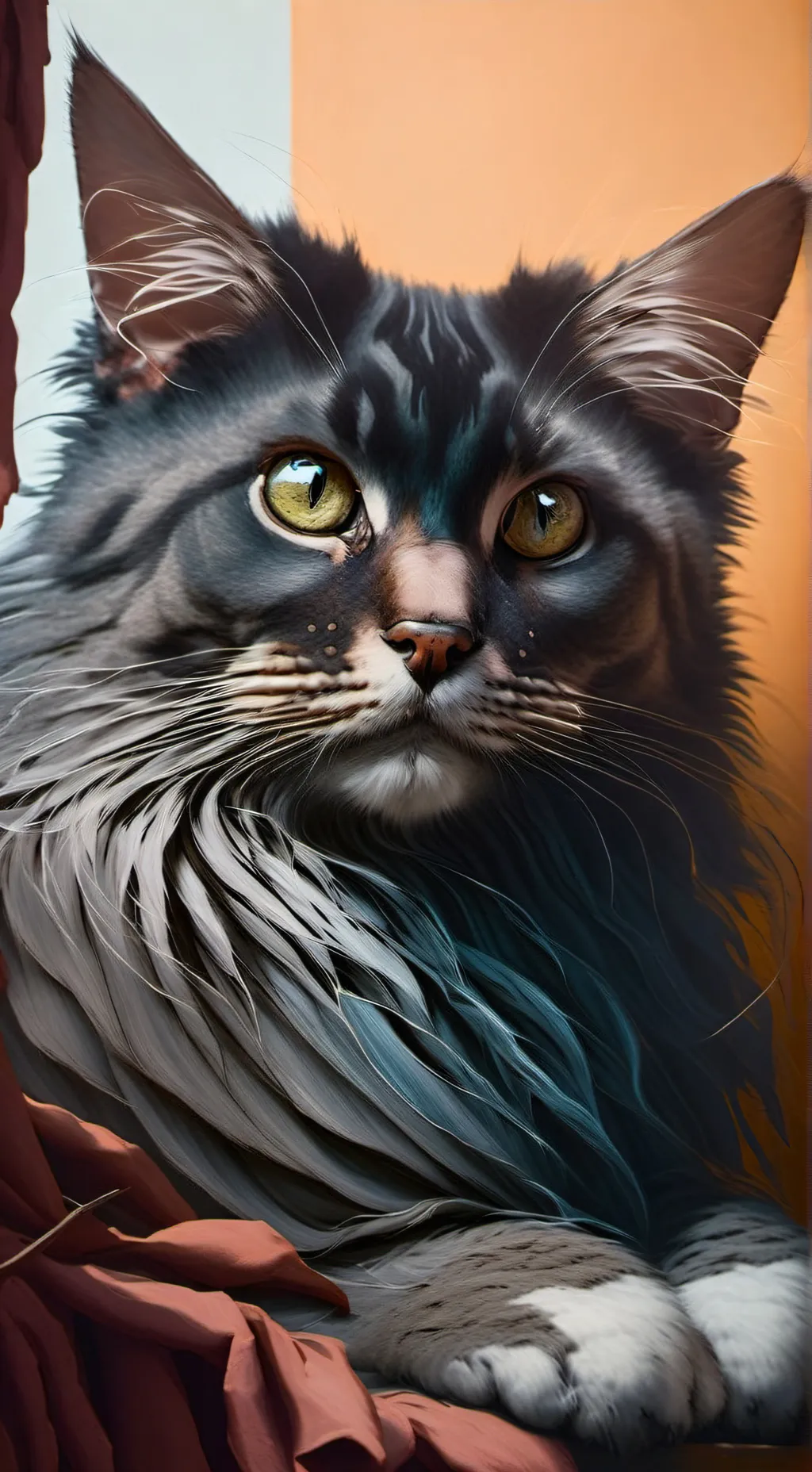 ai character: Gray background