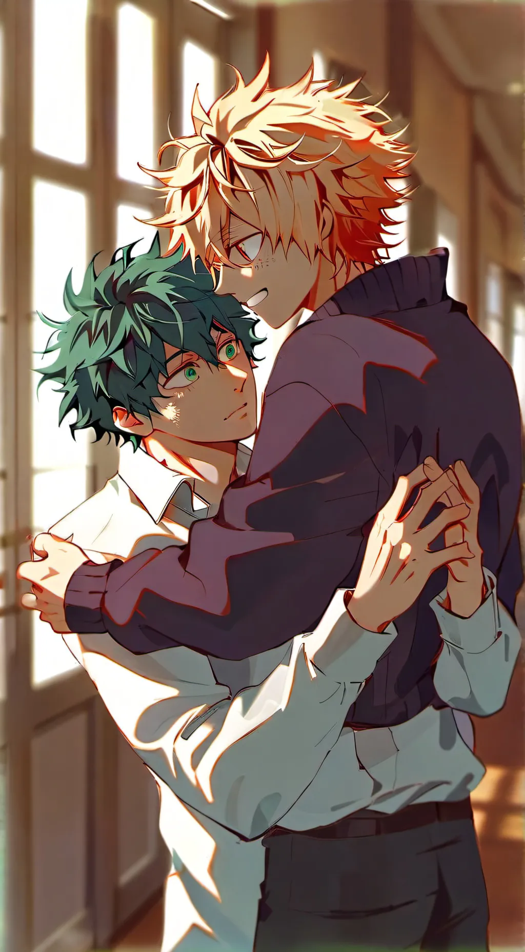 ai character: Bakugo and deku🤨 background