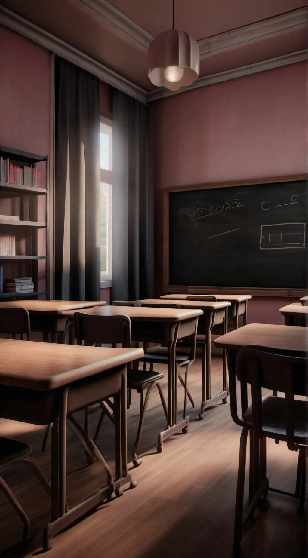 ai character: School beauty background