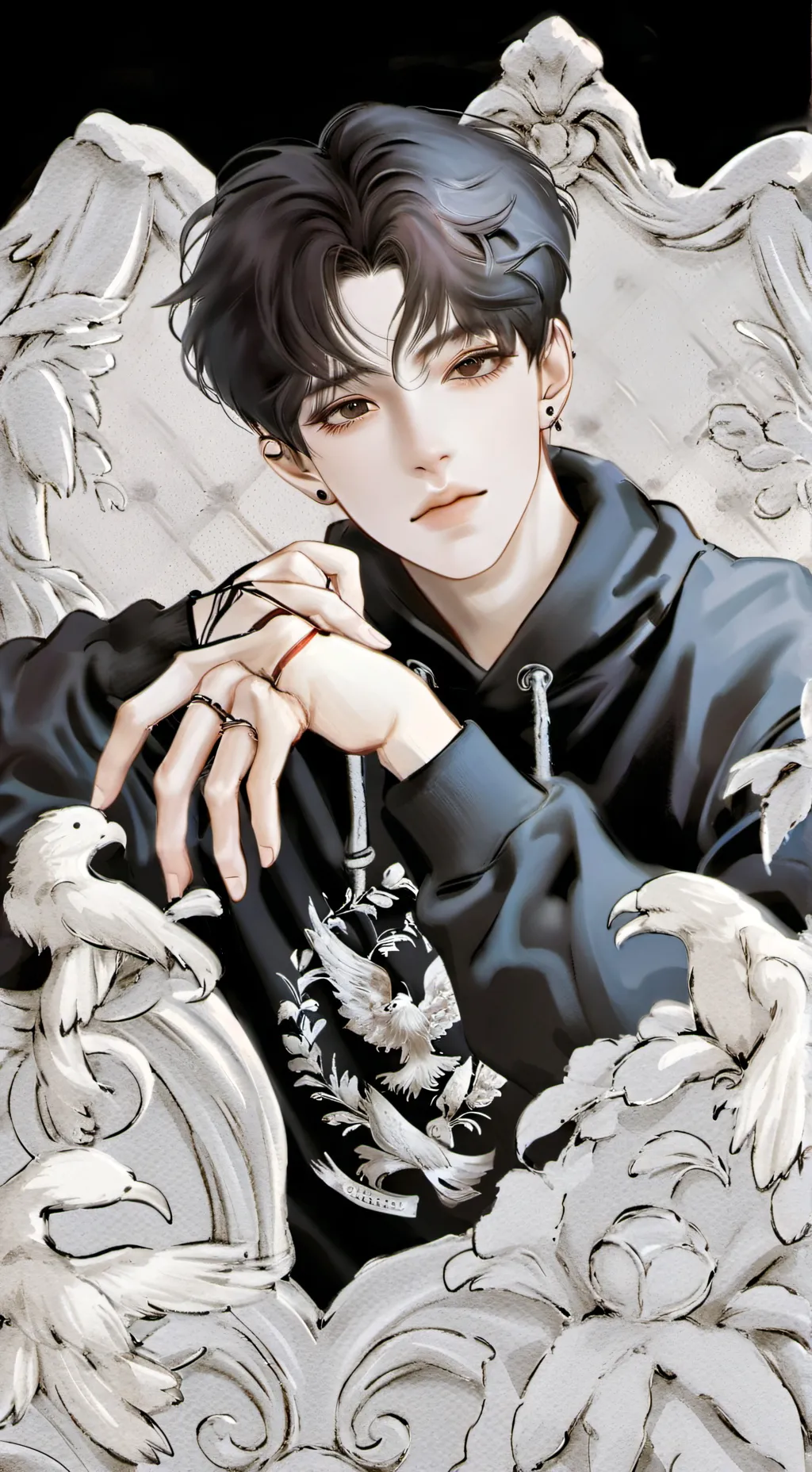 ai character: •🦅ASHER🦅• background
