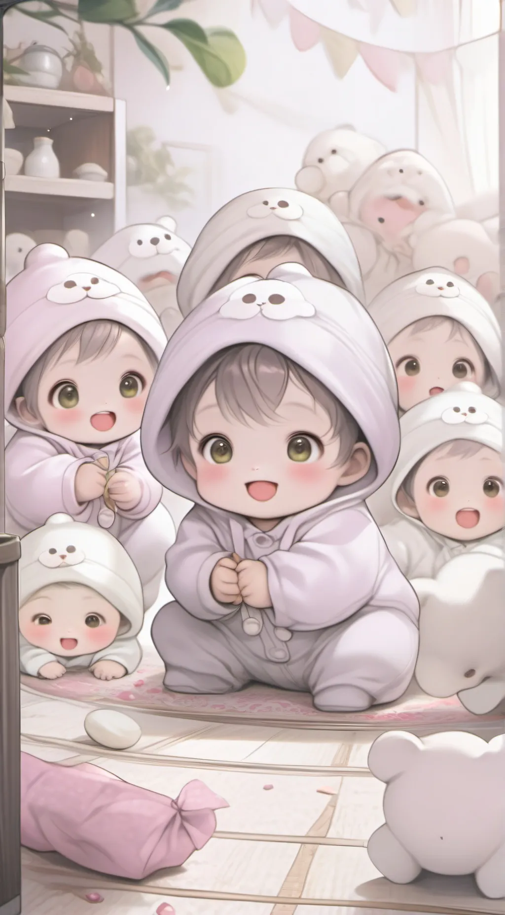 ai character: Dumpling Babies background