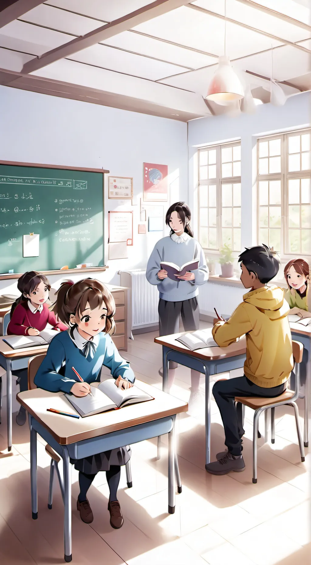 ai character: the CLASSROOM background