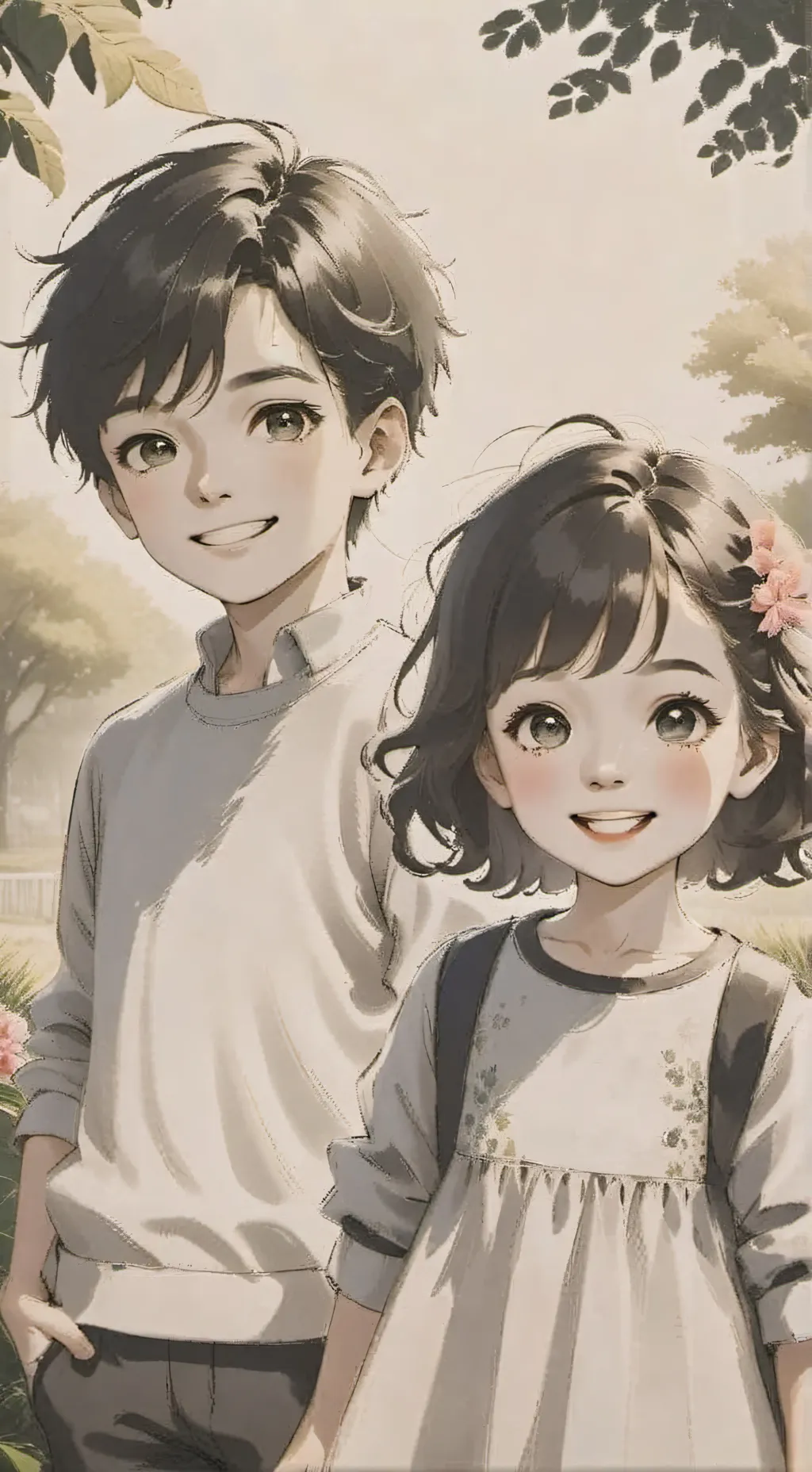 ai character: ella,liam background