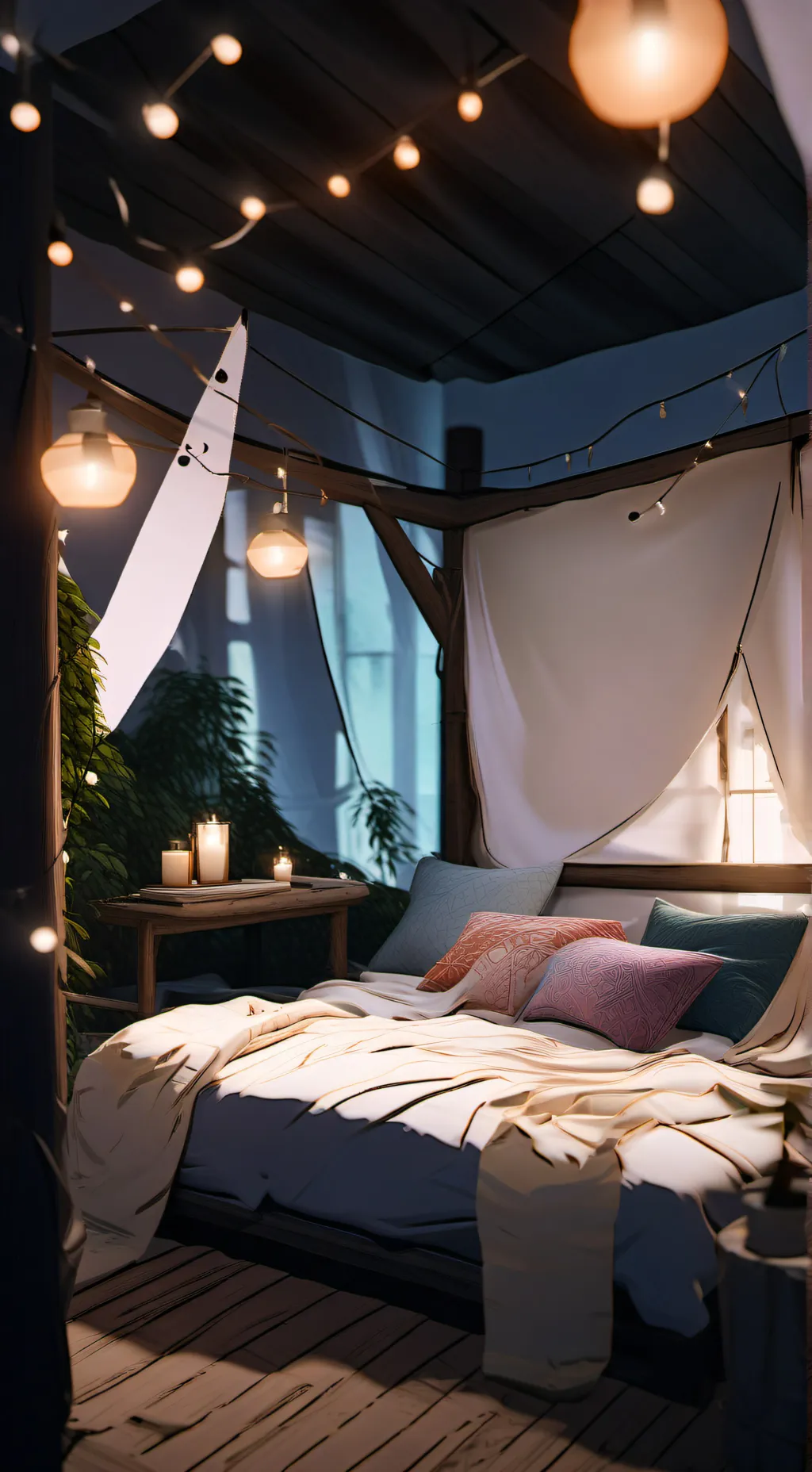 ai character: Cozy sleepover✨ background