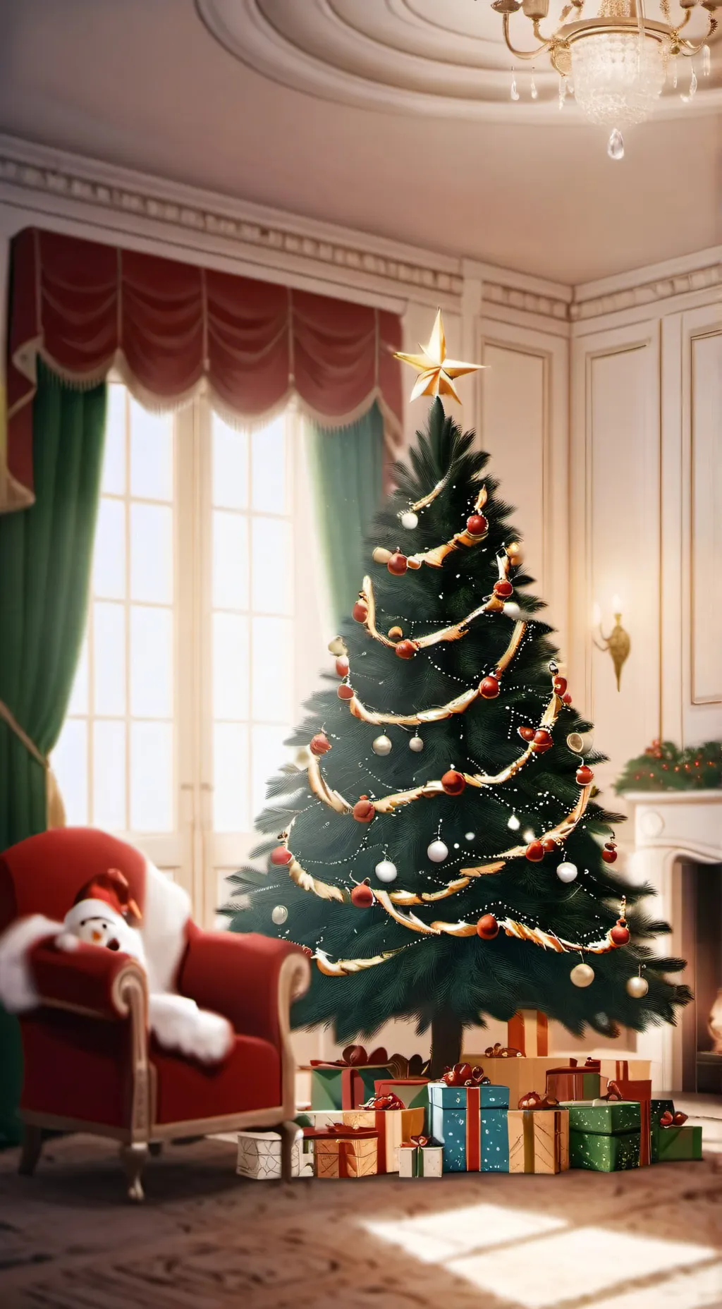 ai character: HH xmas background