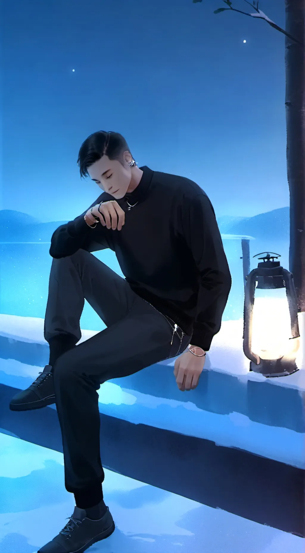 ai character: Safe place  background