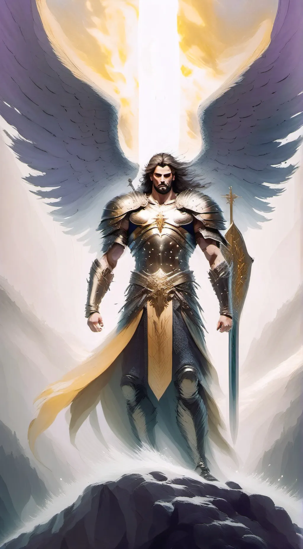 ai character: saint Michael background