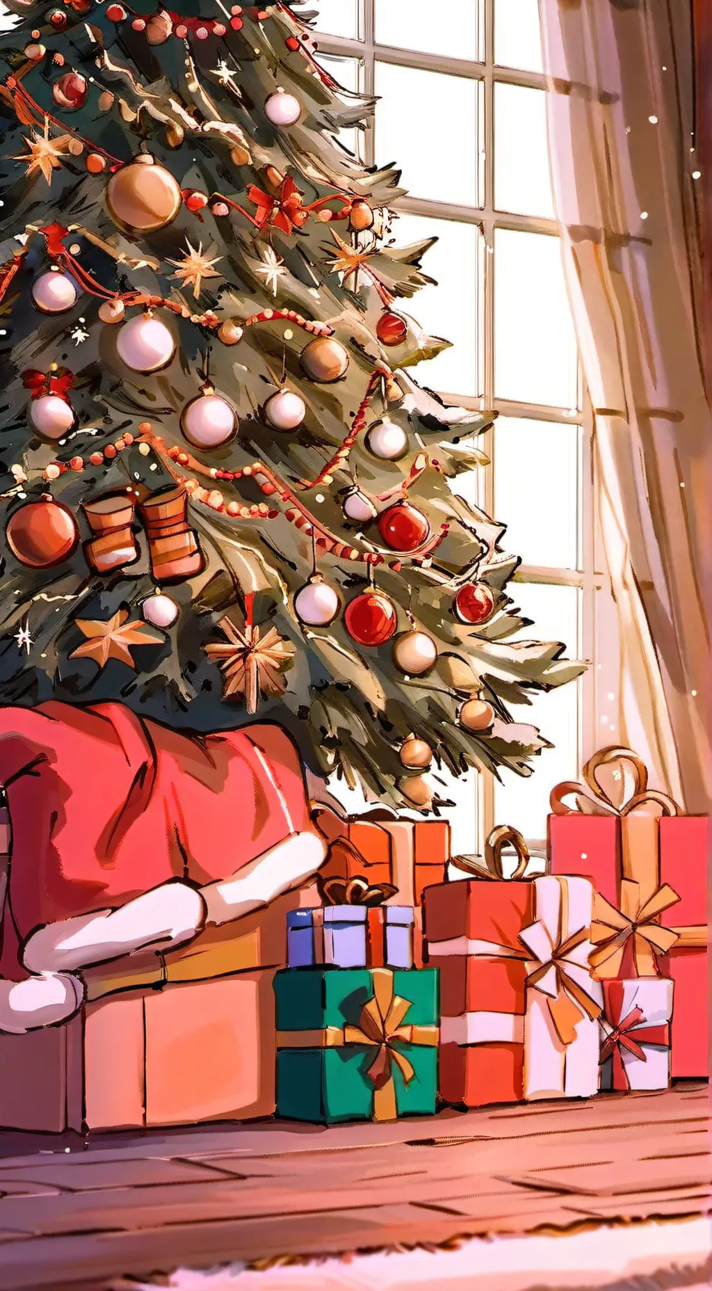 ai character: Forsaken Christmas background