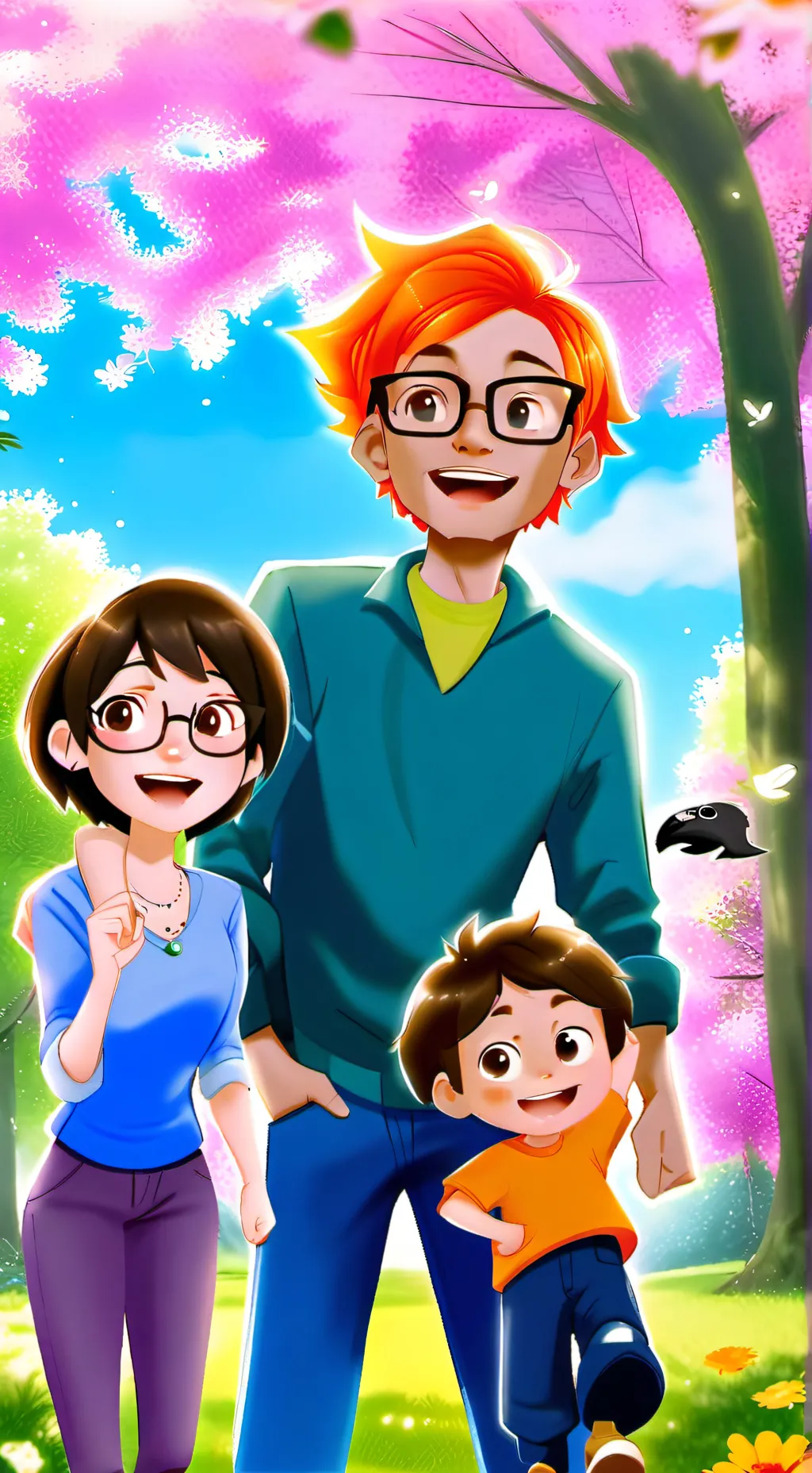 ai character: new family  background