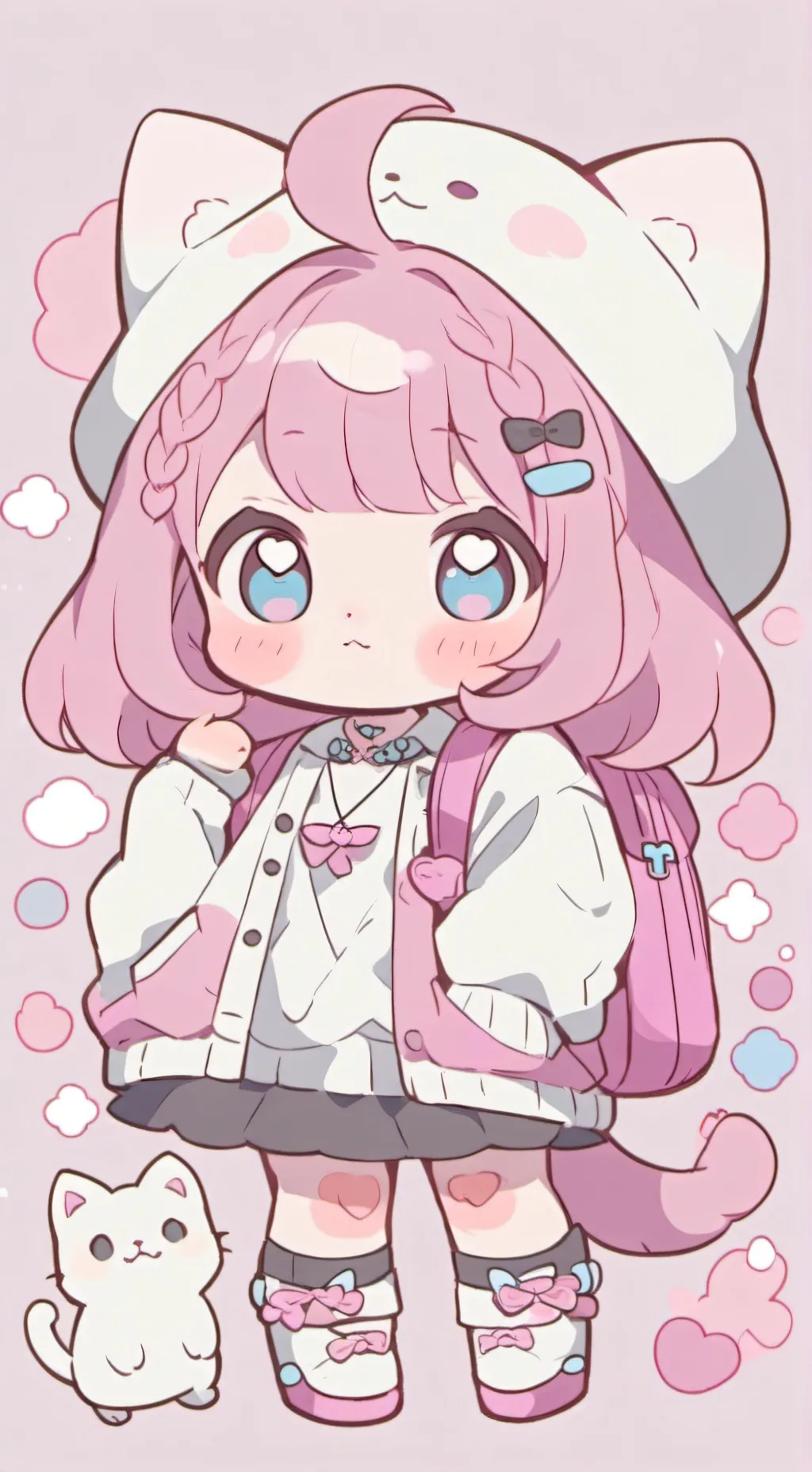 ai character: tiny baby lily (u) background