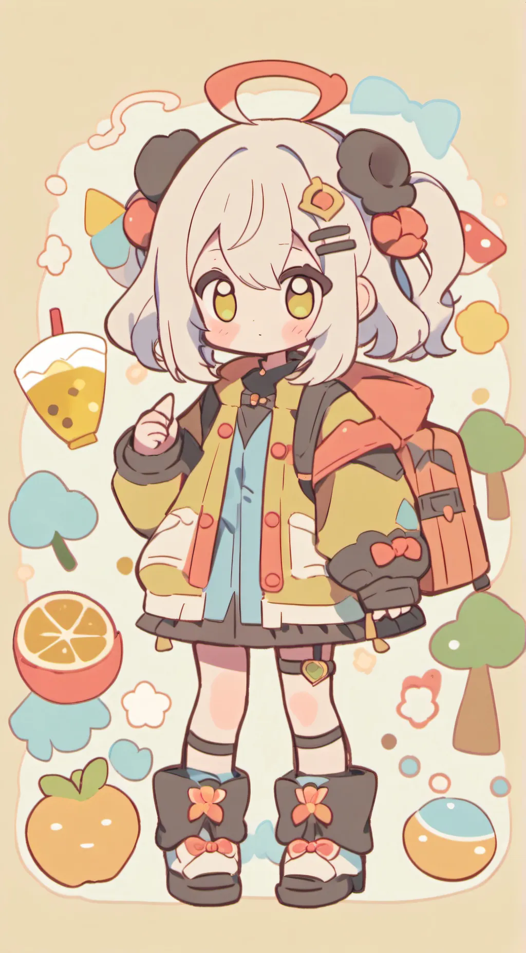 ai character: Testing mah art!! background