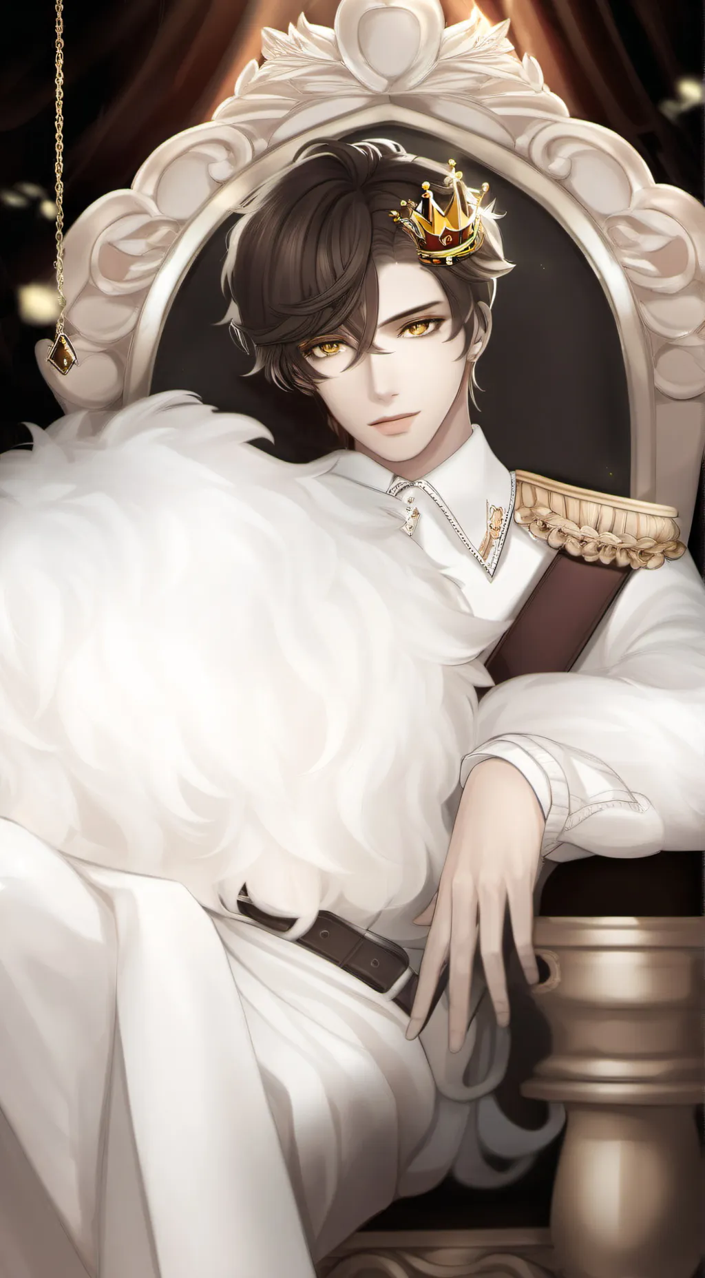 ai character: Arthur  almon background