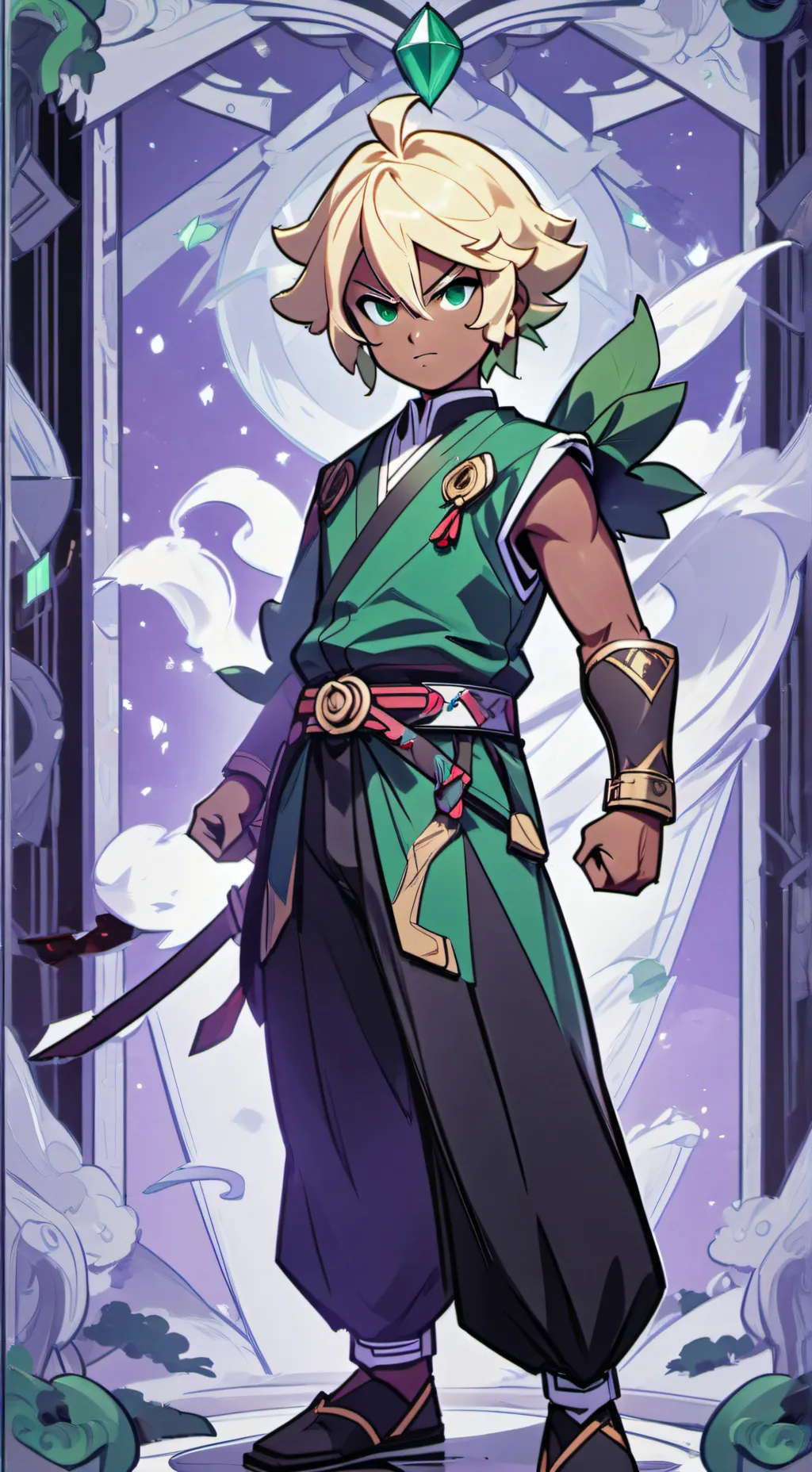 ai character: Lloyd from Ninjago background