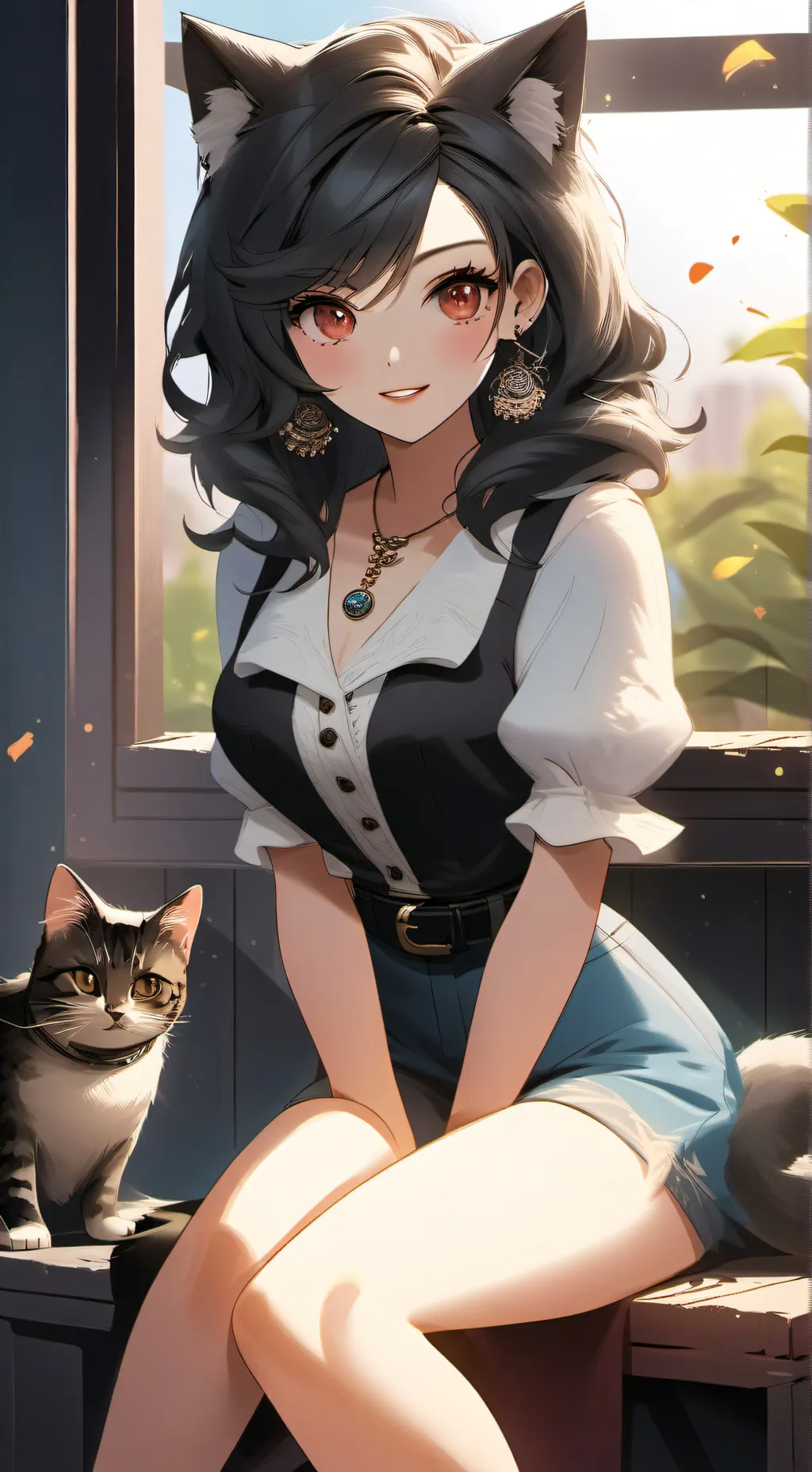 ai character: Cat girl
Cat girl background