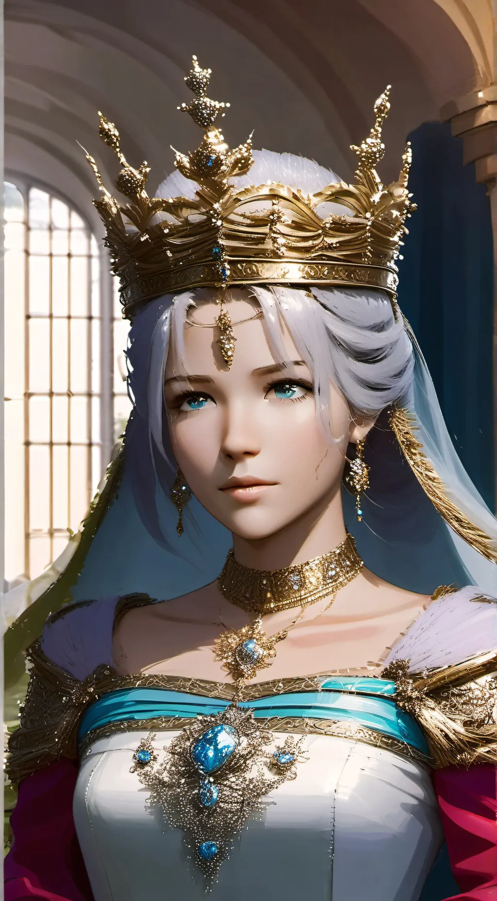 ai character: Queen Cecilia  background