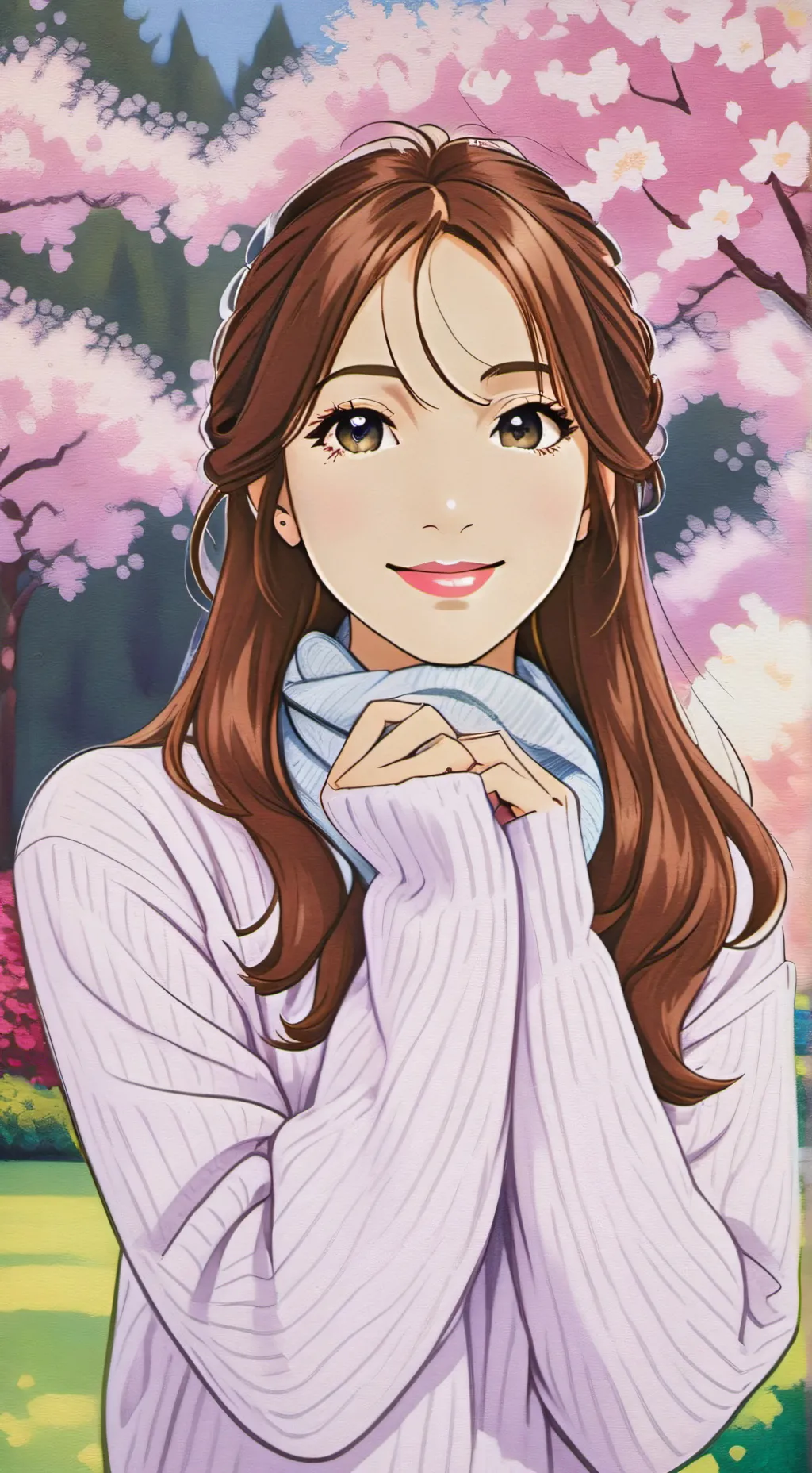 ai character: Amy Adams  background