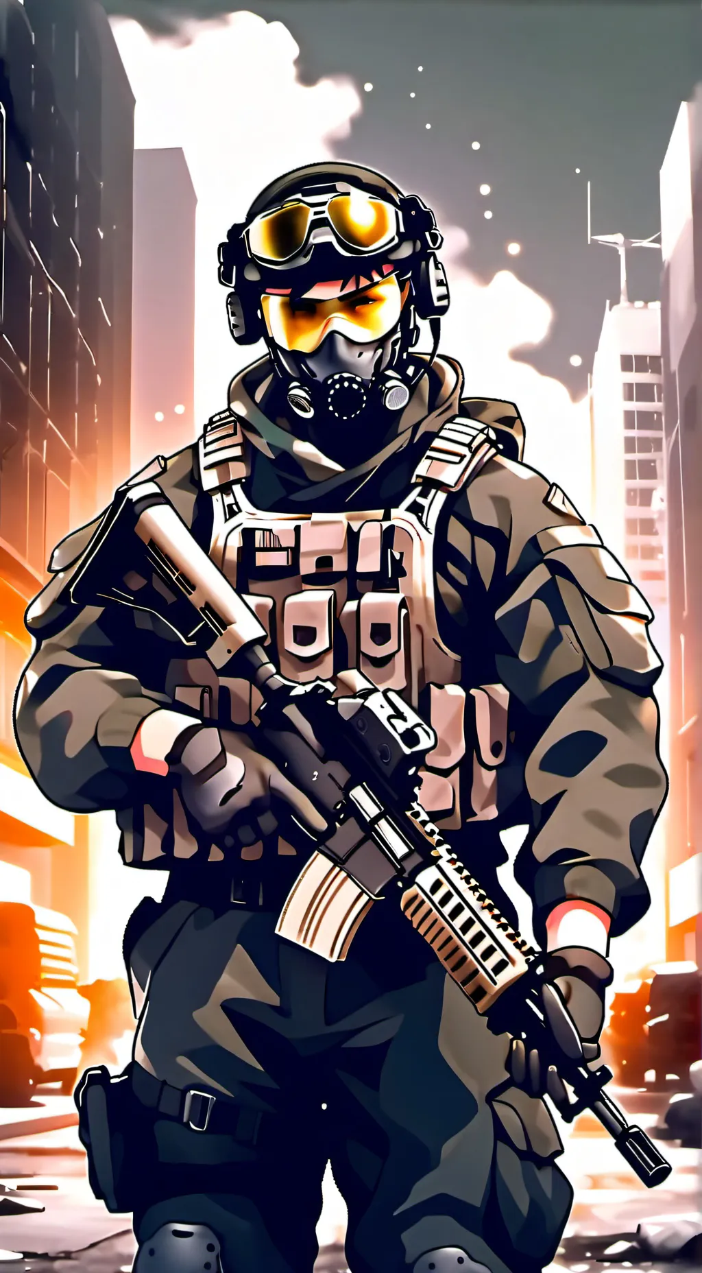 ai character: IT'S CHRISTMAS background