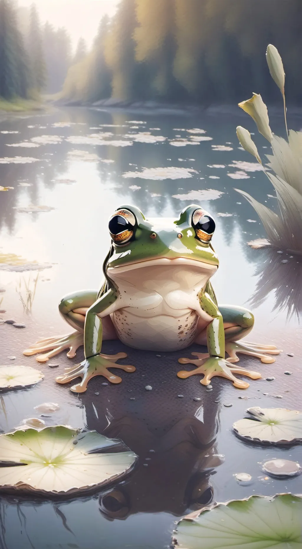 ai character: ribbit background