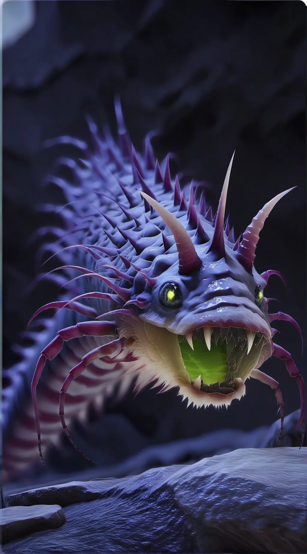 ai character: Stomach alien background