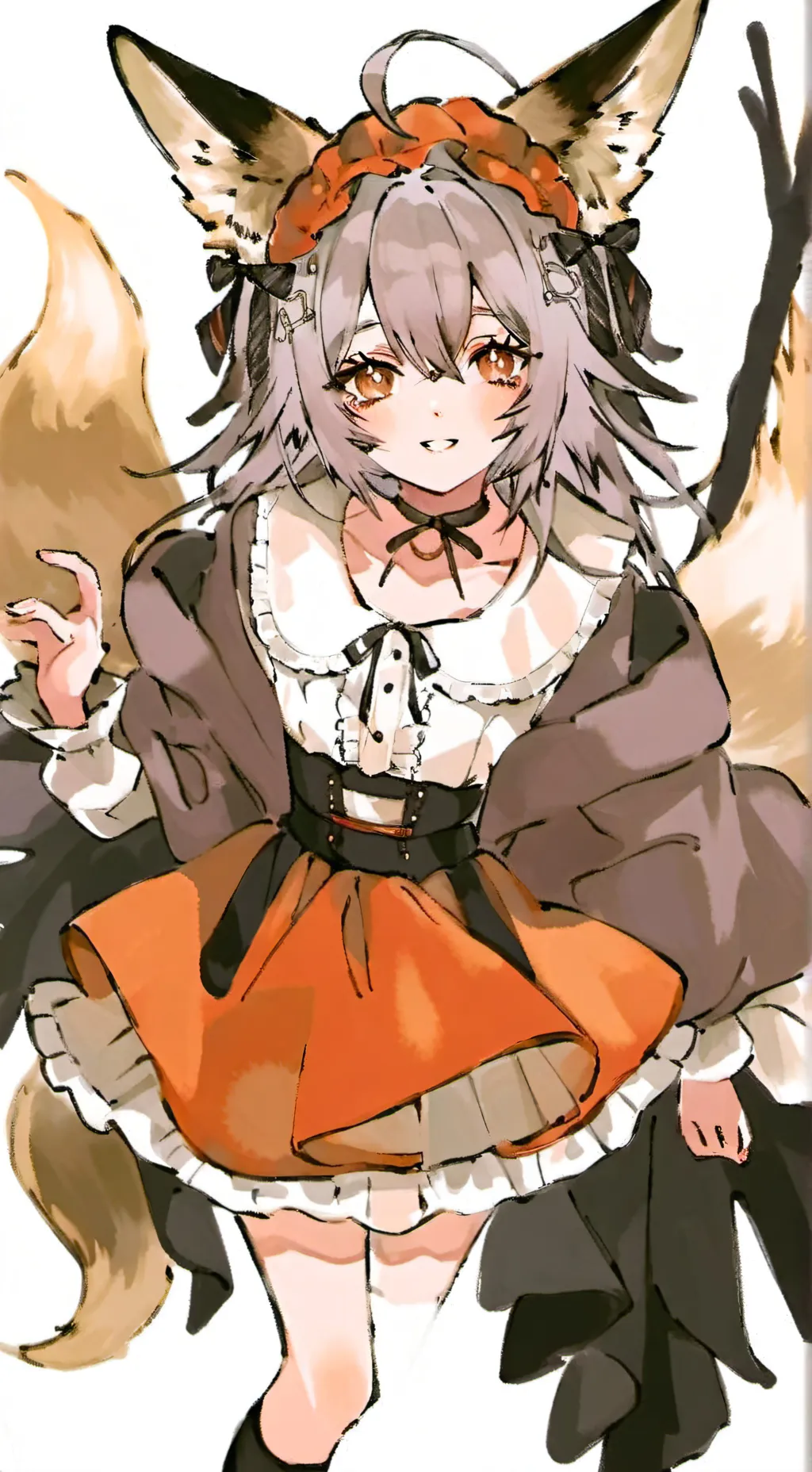 ai character: Amber background